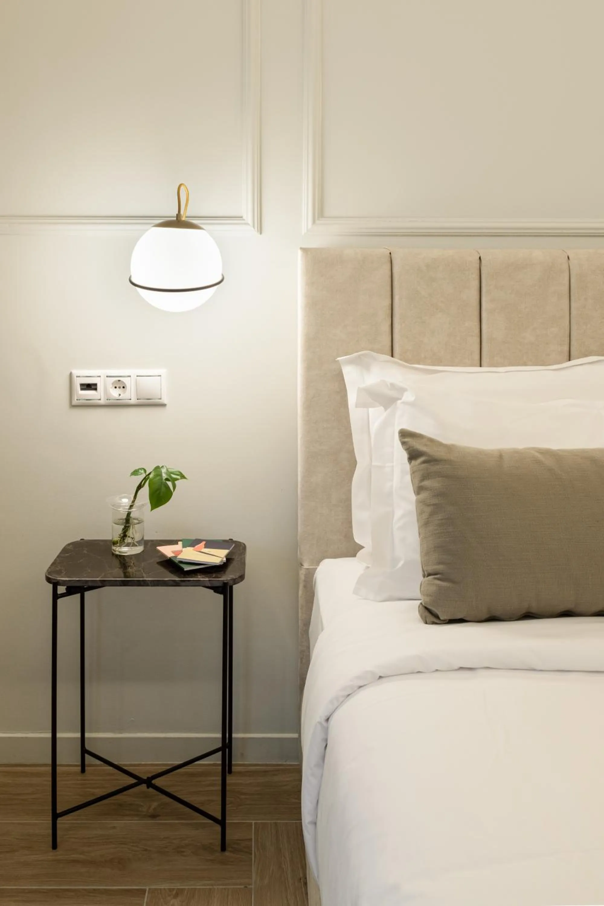 Decorative detail, Bed in ASTIKON Xenofontos Suites