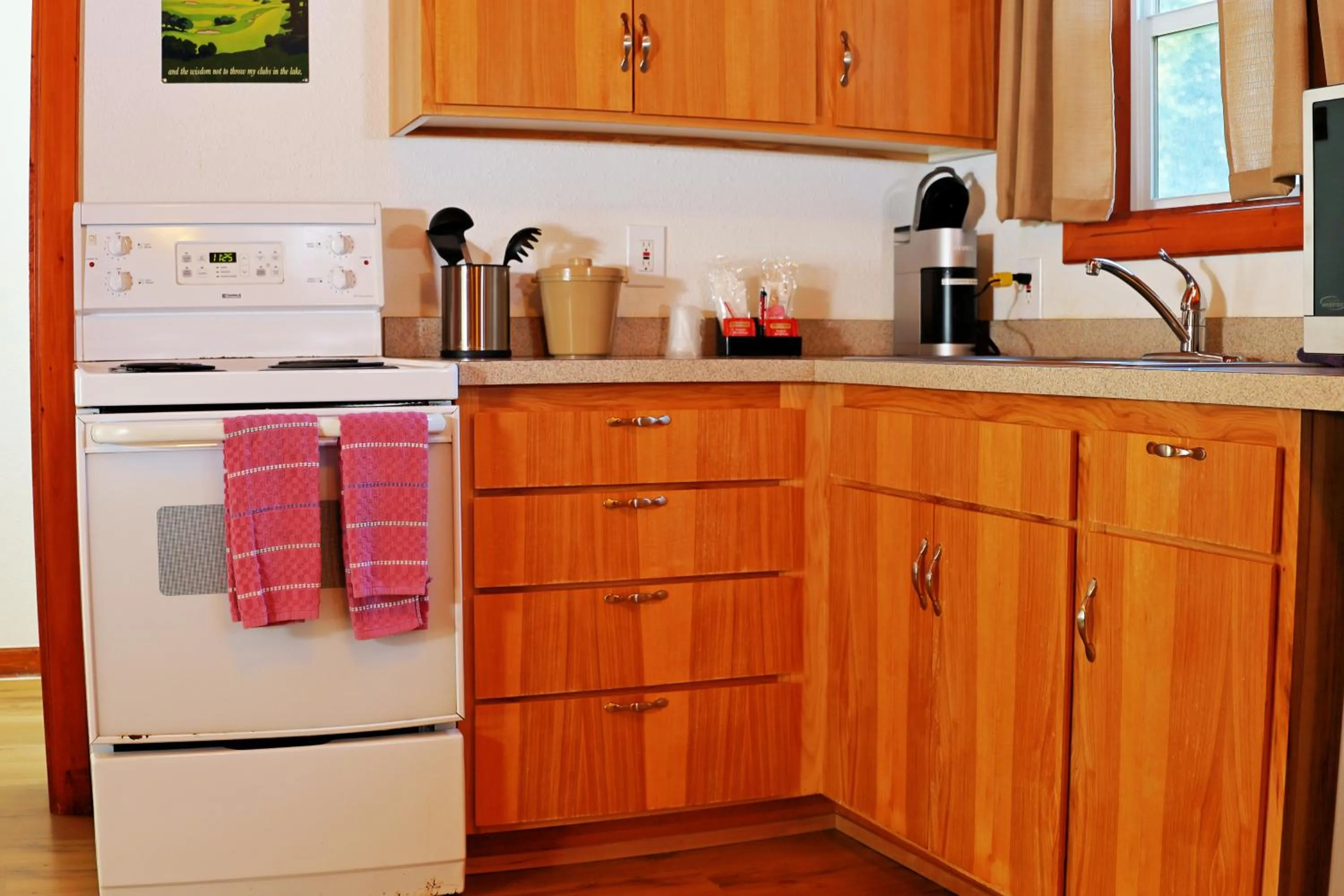 Kitchen or kitchenette in Park Motel and Cabins