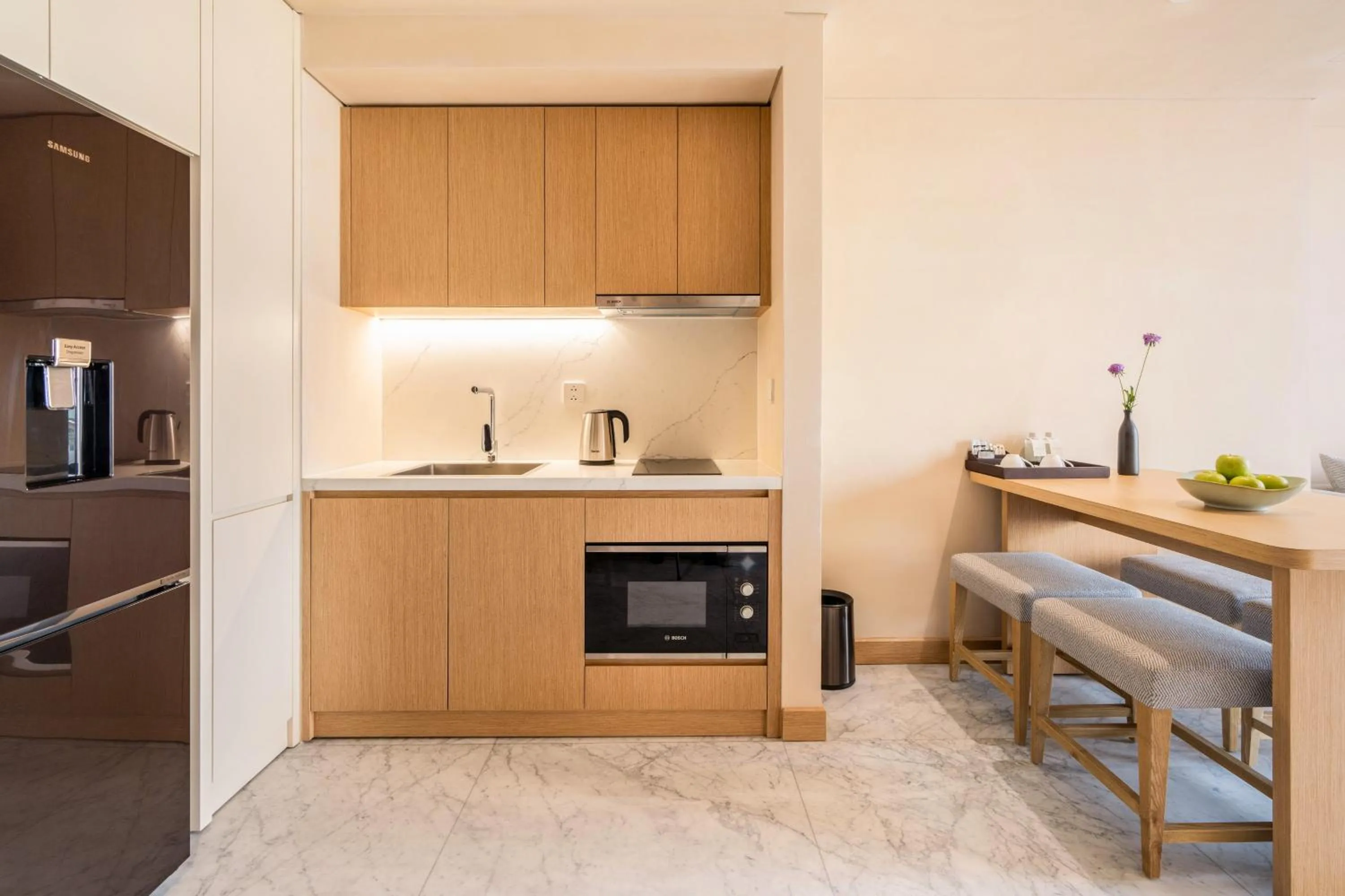 Kitchen or kitchenette in The Five Suites Lilas
