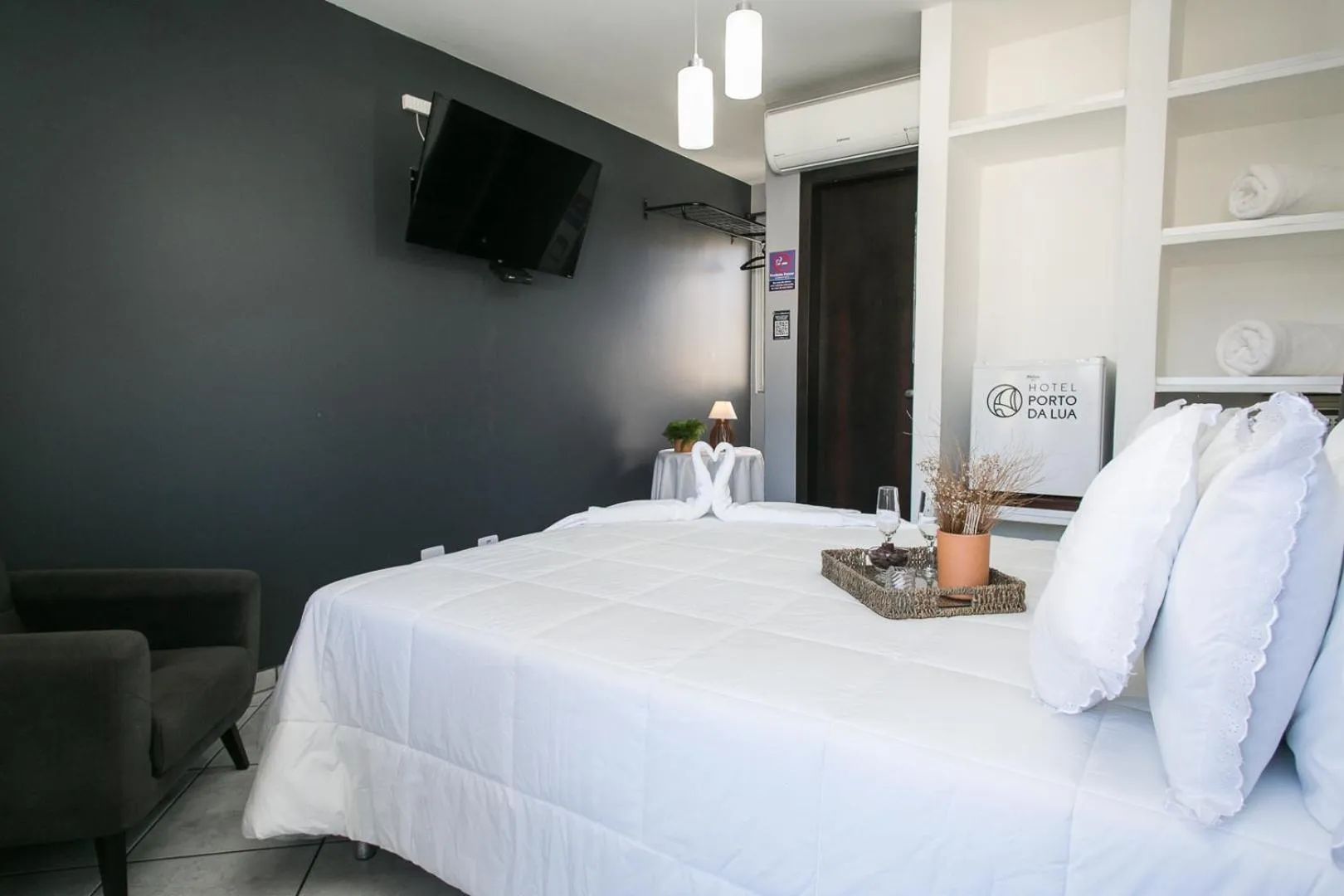 Bedroom, Bed in Hotel Pousada Porto da Lua