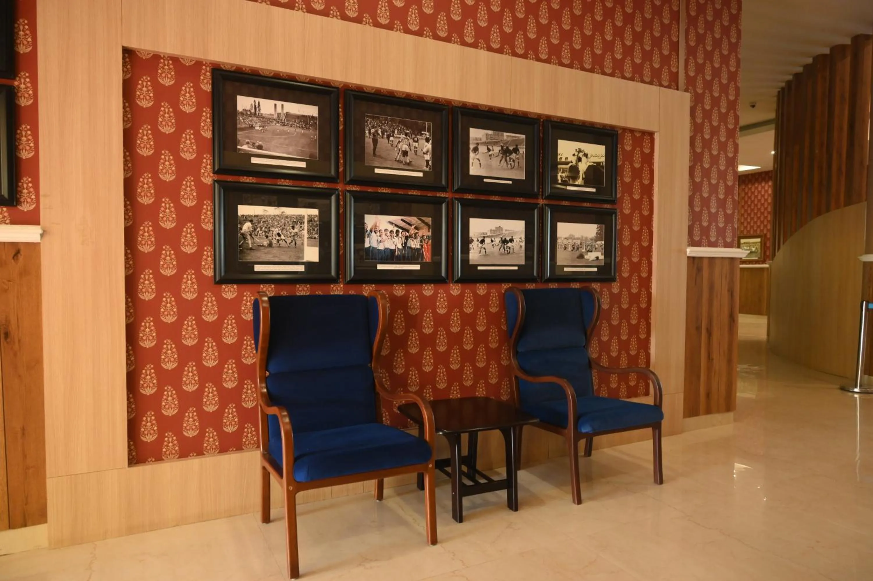 Seating area in Mayfair World Cup Village