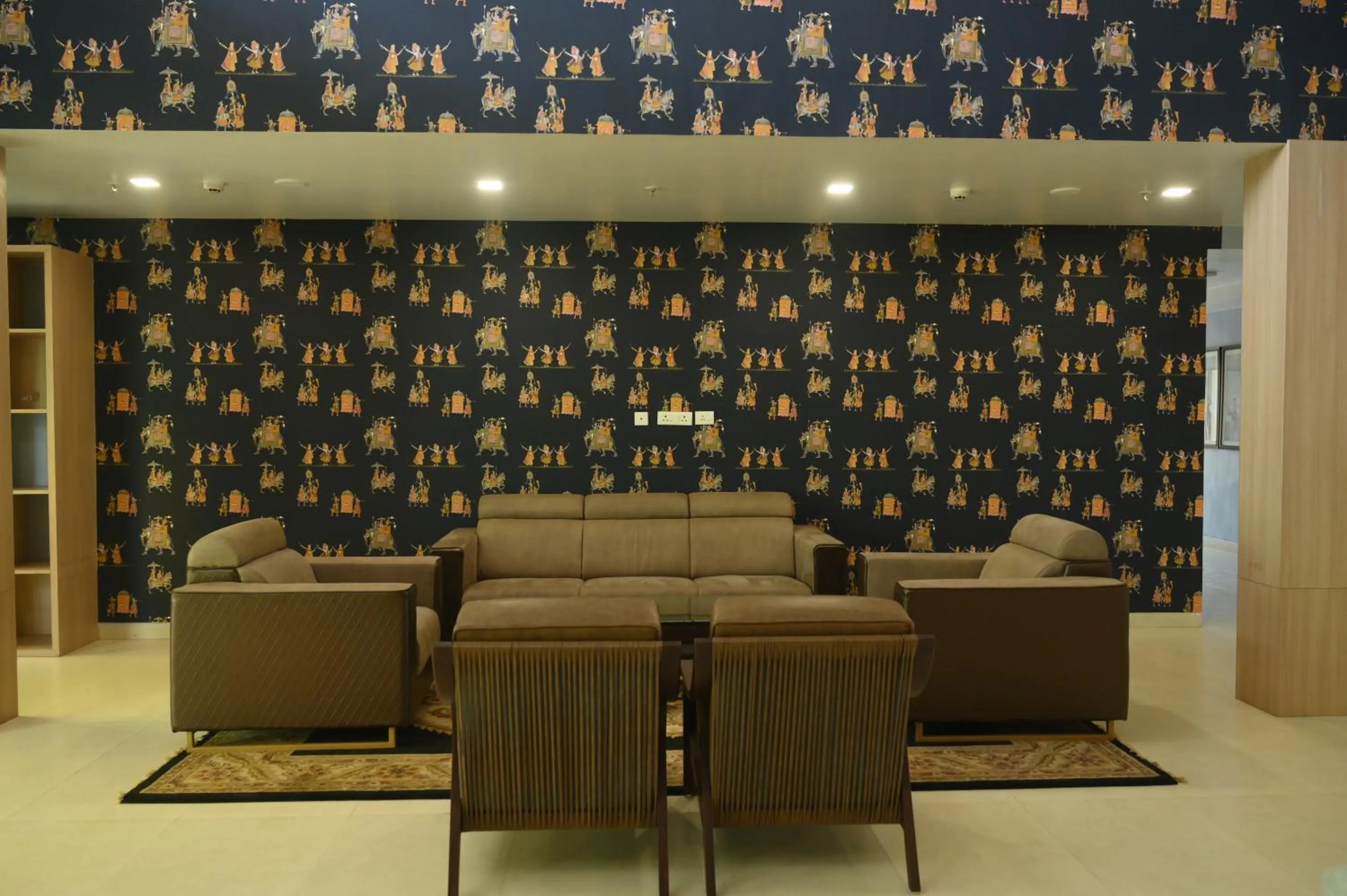 Seating area in Mayfair World Cup Village