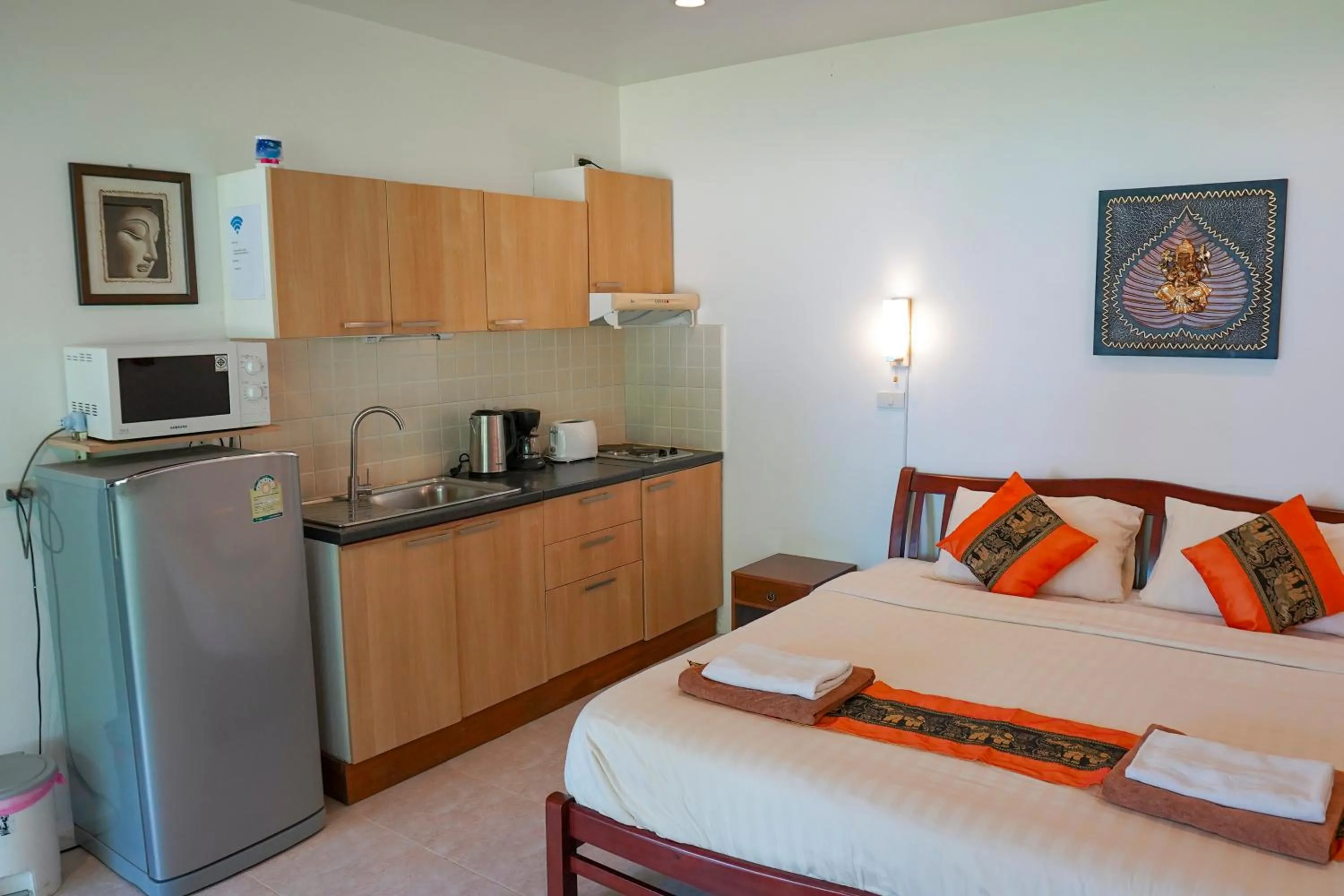 kitchen, Bed in Heaven Beach Koh Samui