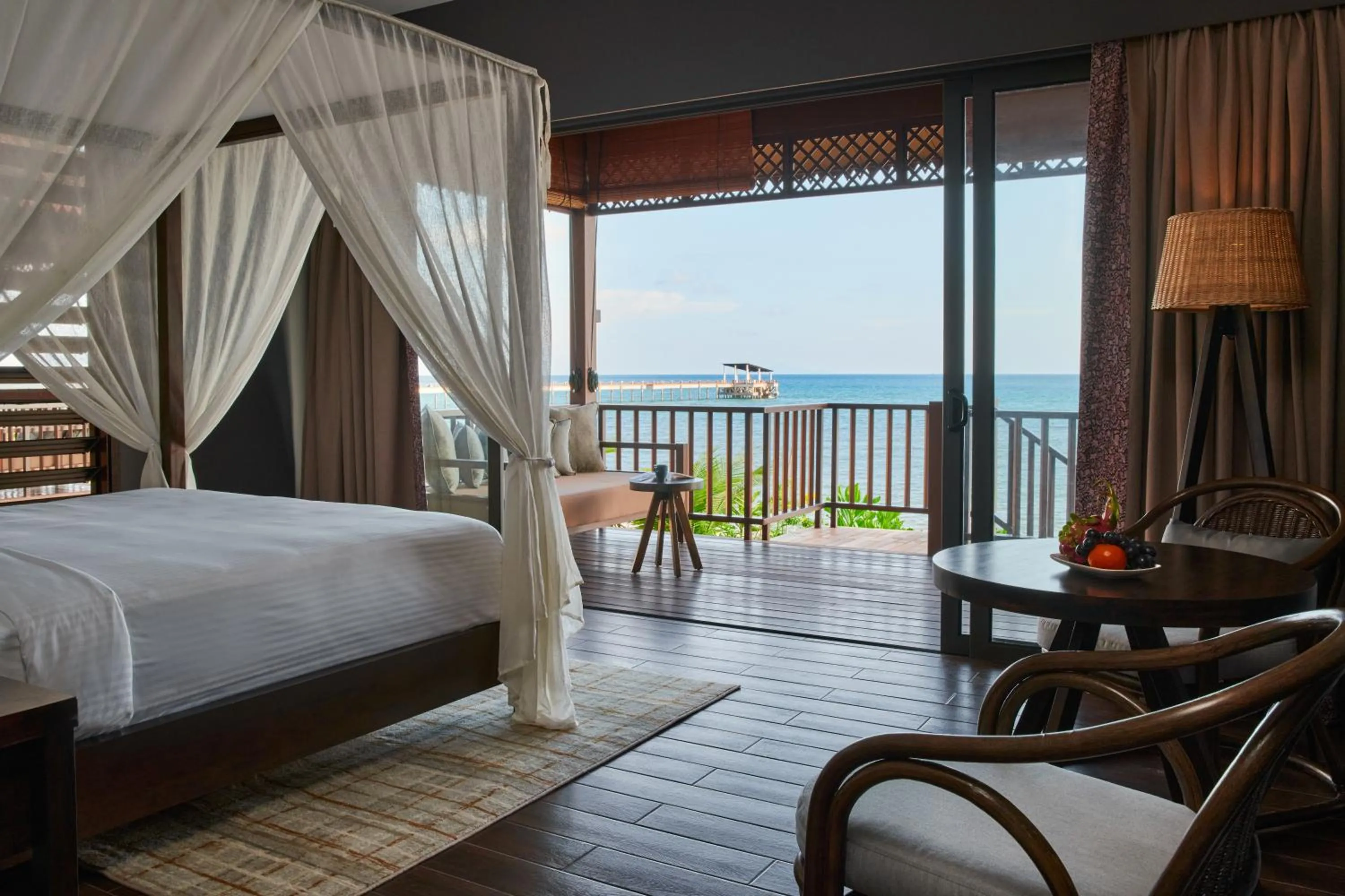 Sea view, Bed in The Boathouse Pulau Tioman