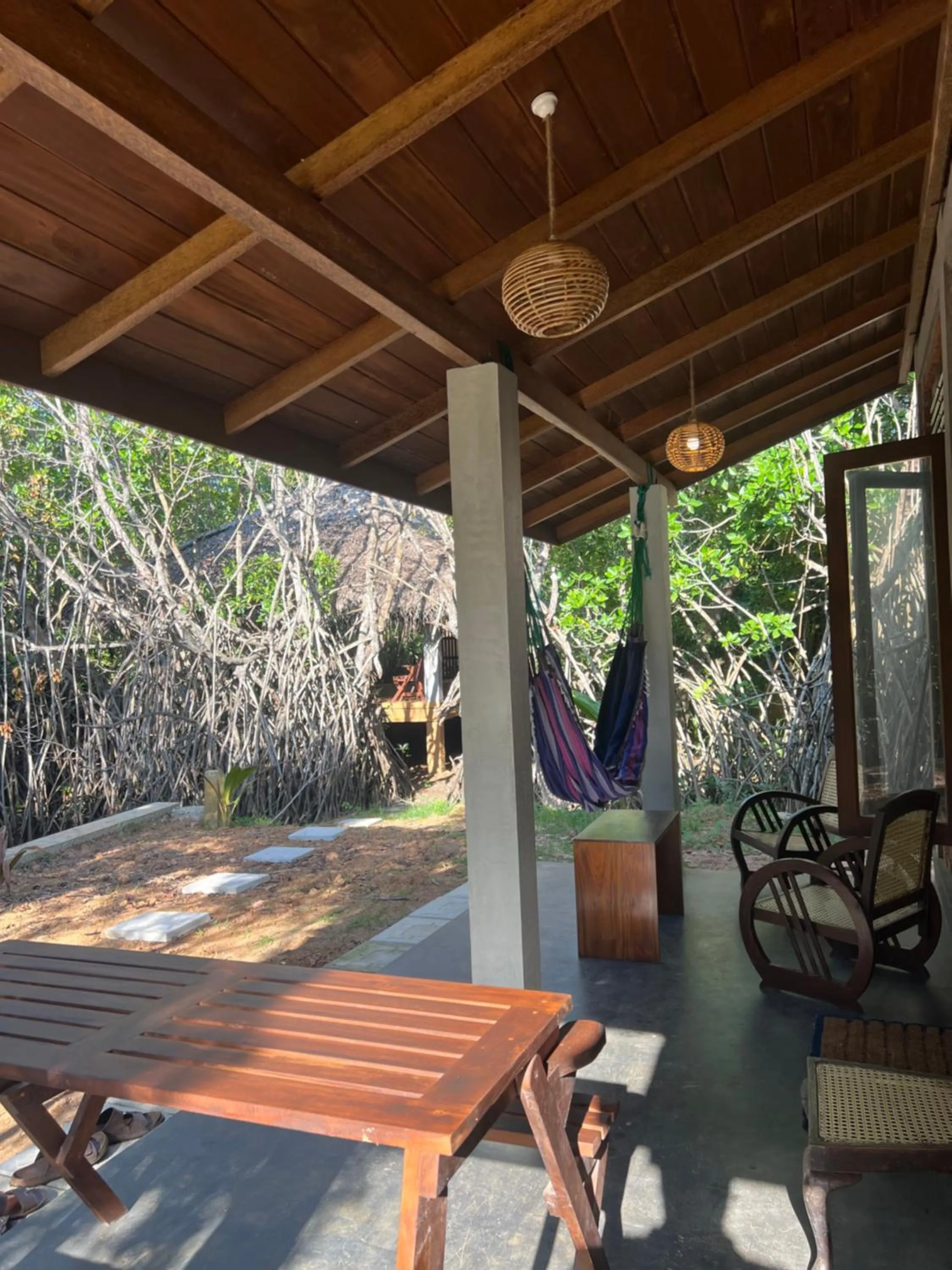 Seating area in Ganesh Garden Beach Cabanas
