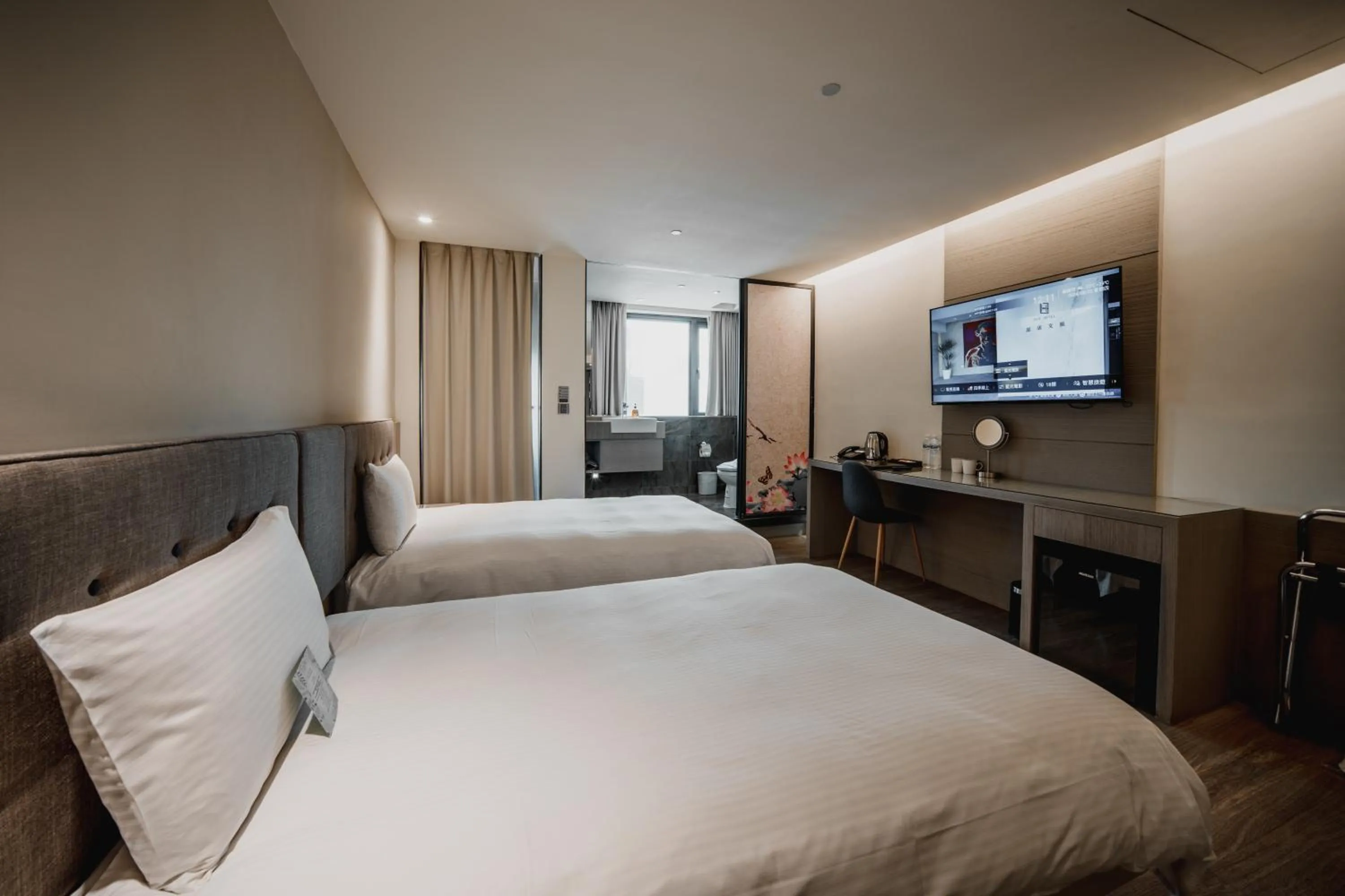 Bedroom, Bed in Hub Hotel Kaohsiung Yawan Branch