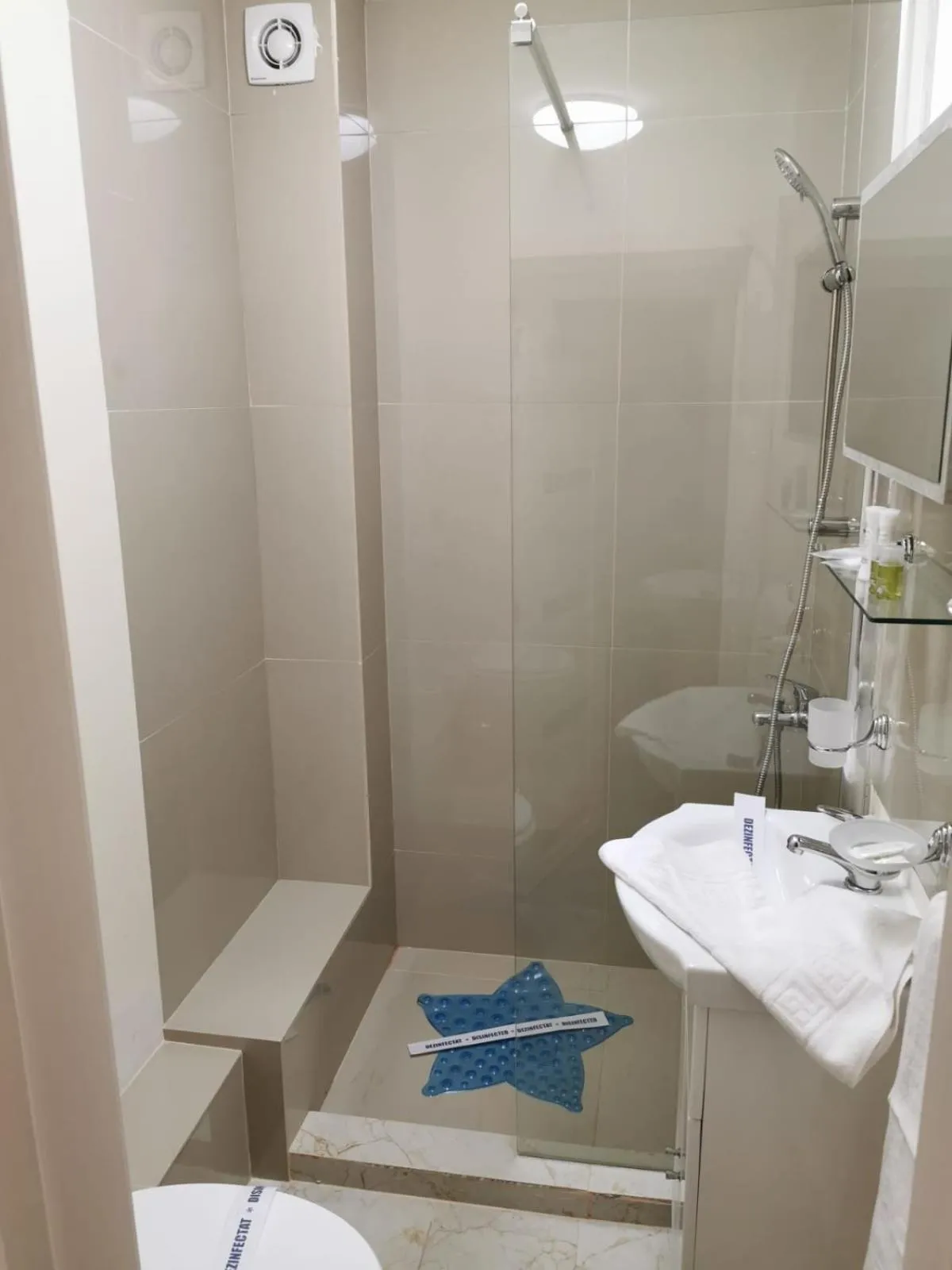 Shower in Cerbul Chalét Accommodation & Wellness