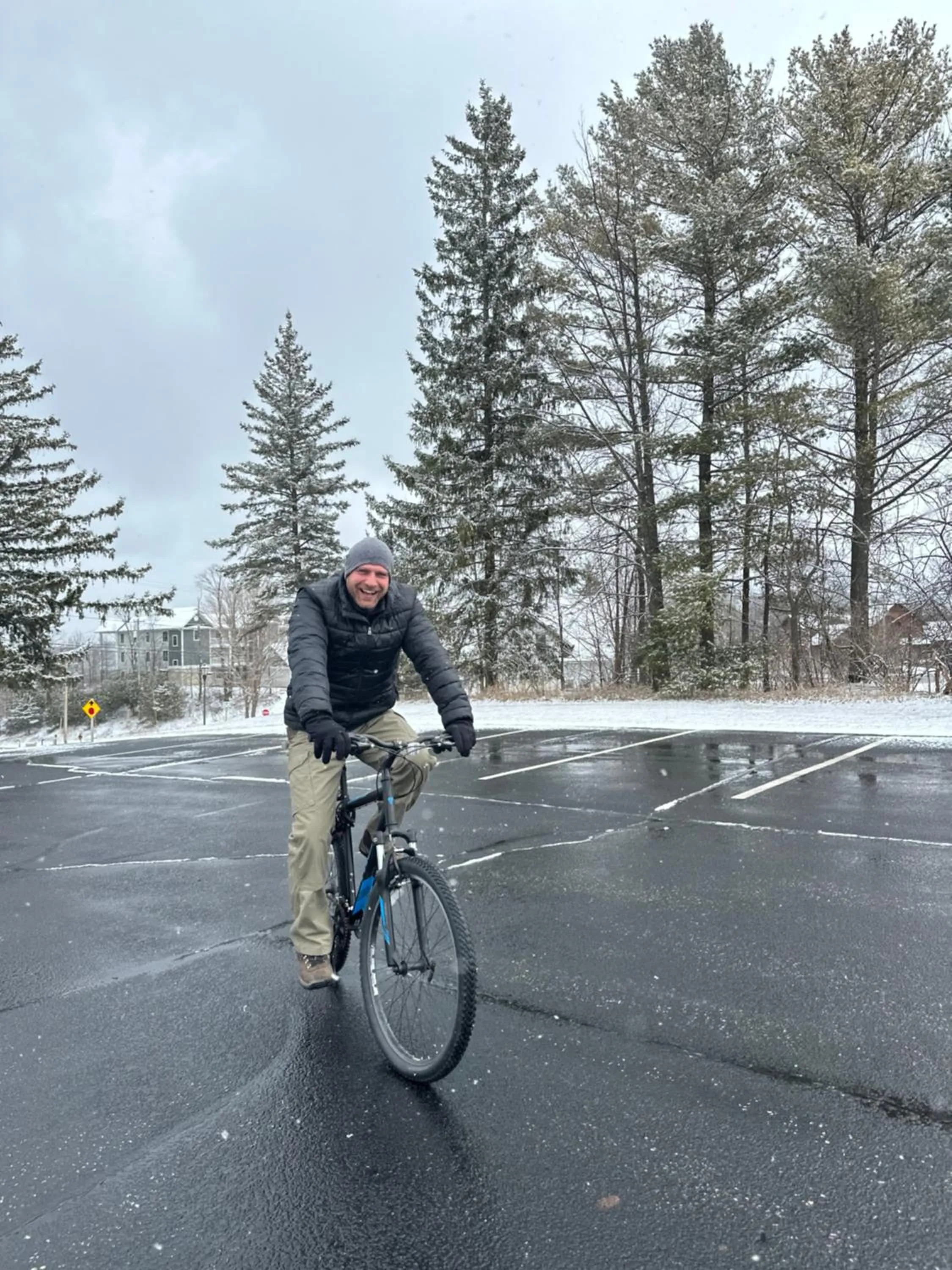 Cycling in Birchwood Lodge