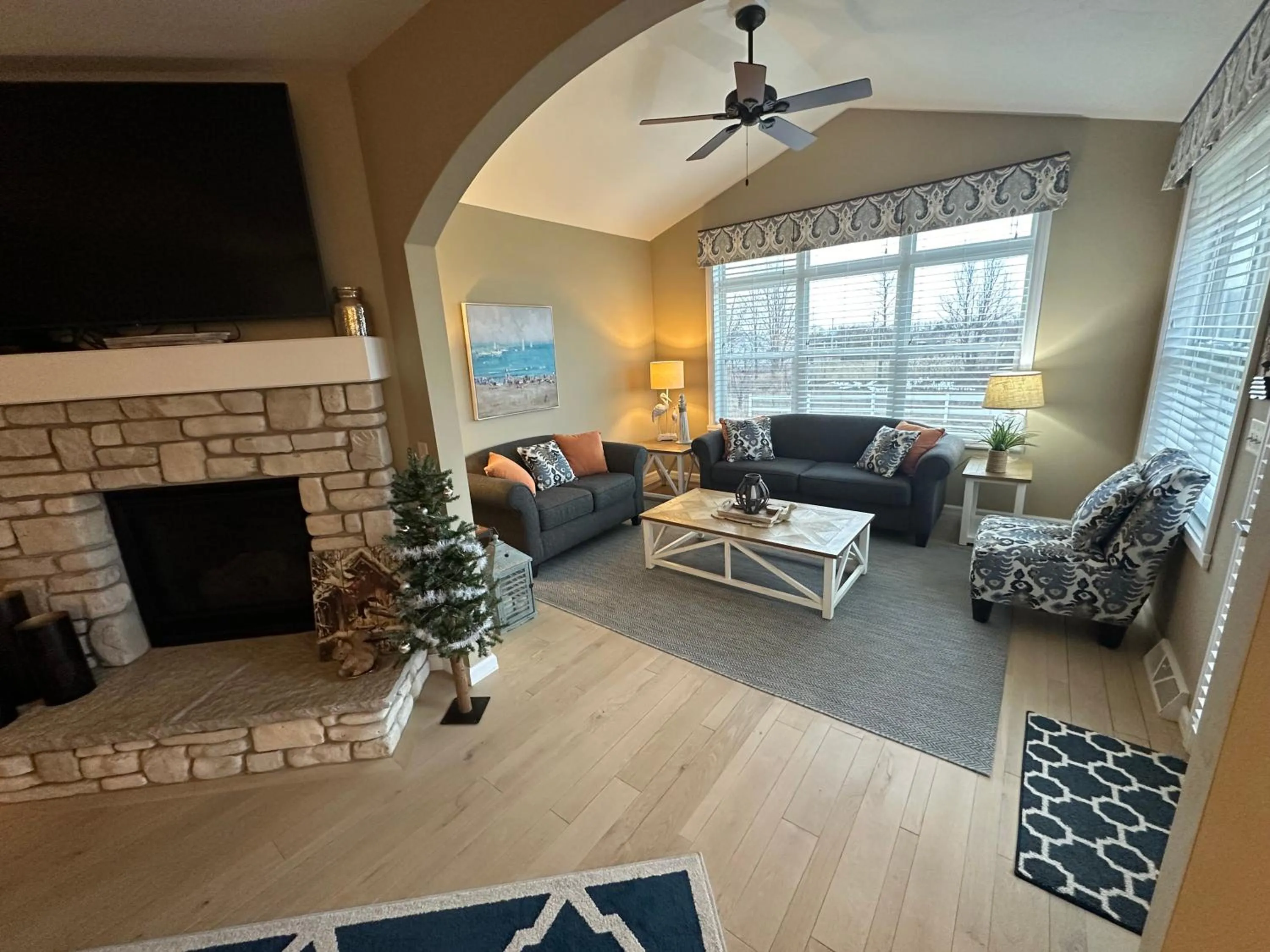 Living room in Birchwood Lodge