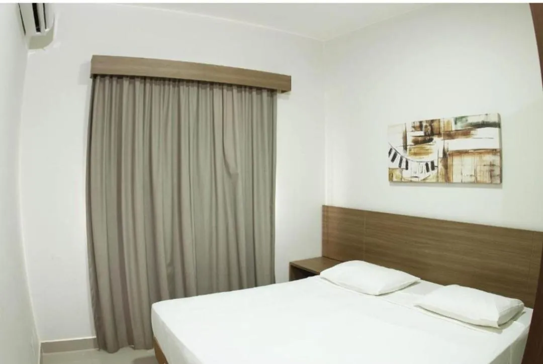 Bed in Hotel Marina Flat & Náutica