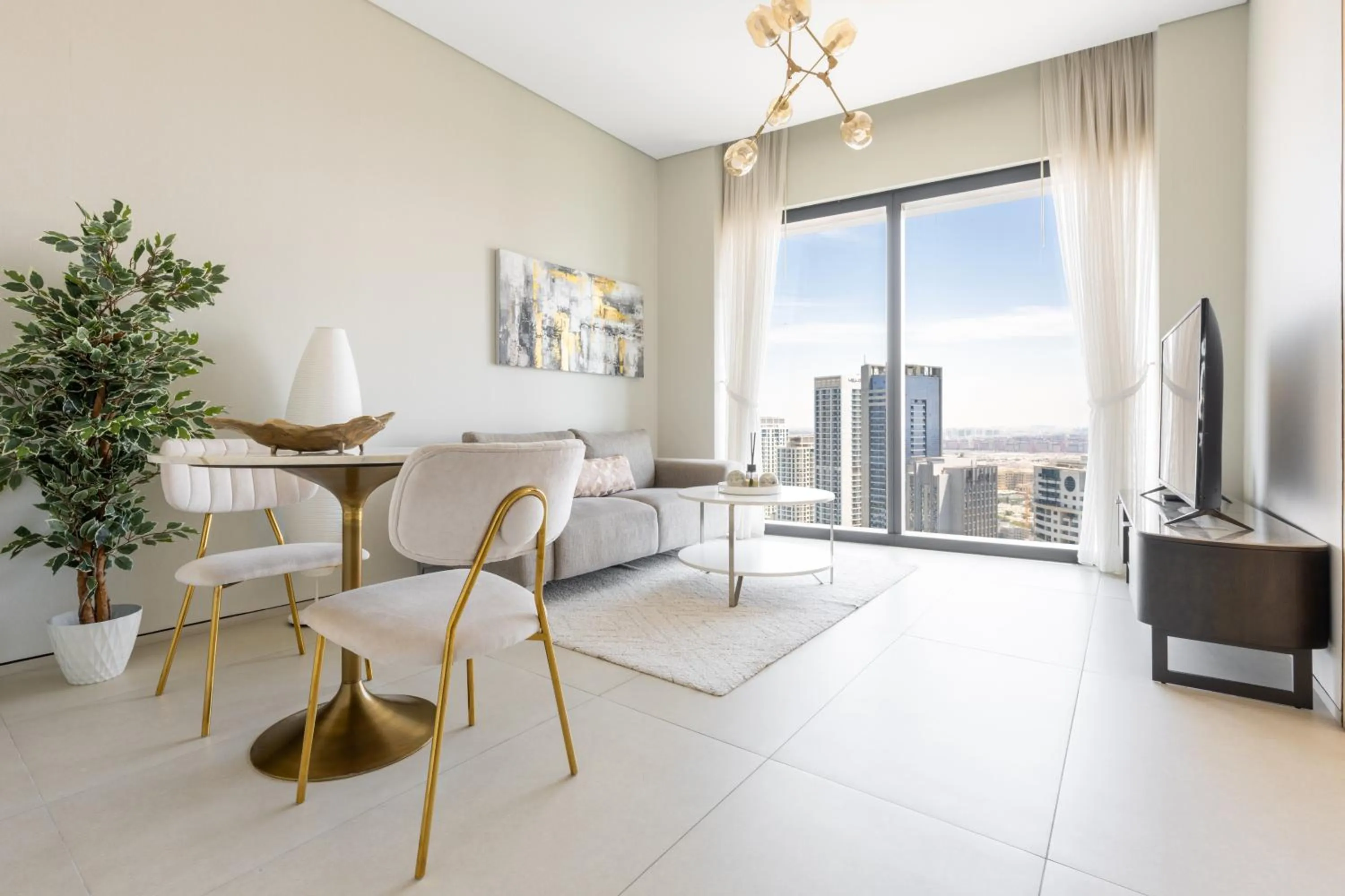 TV and multimedia in Jumeirah Gate Tower JBR 1BR Apartment