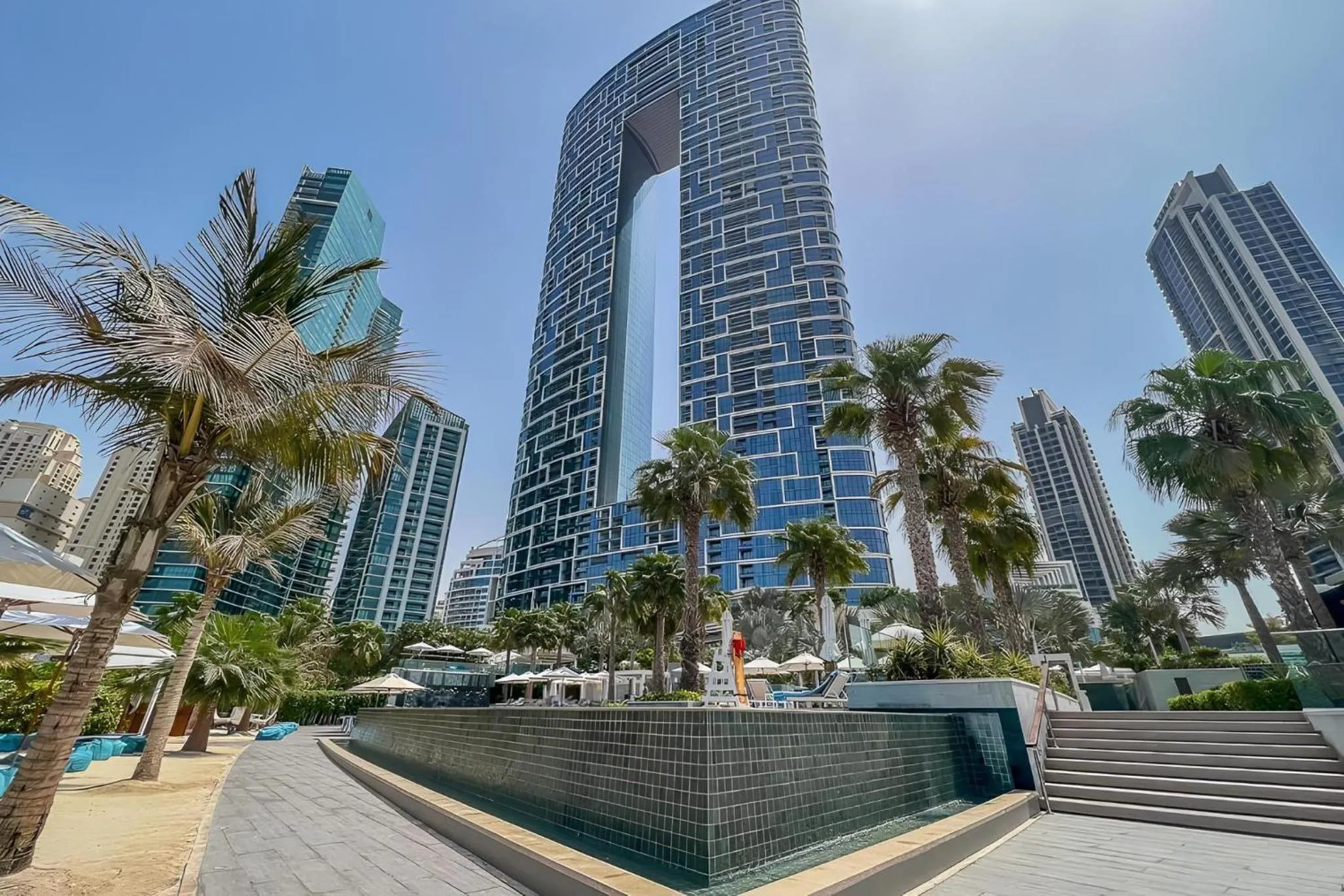 Property building in Jumeirah Gate Tower JBR 1BR Apartment