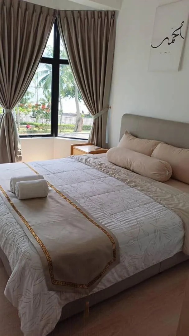 Bed in Auliya Homestay Melaka Seaview Pantai Puteri
