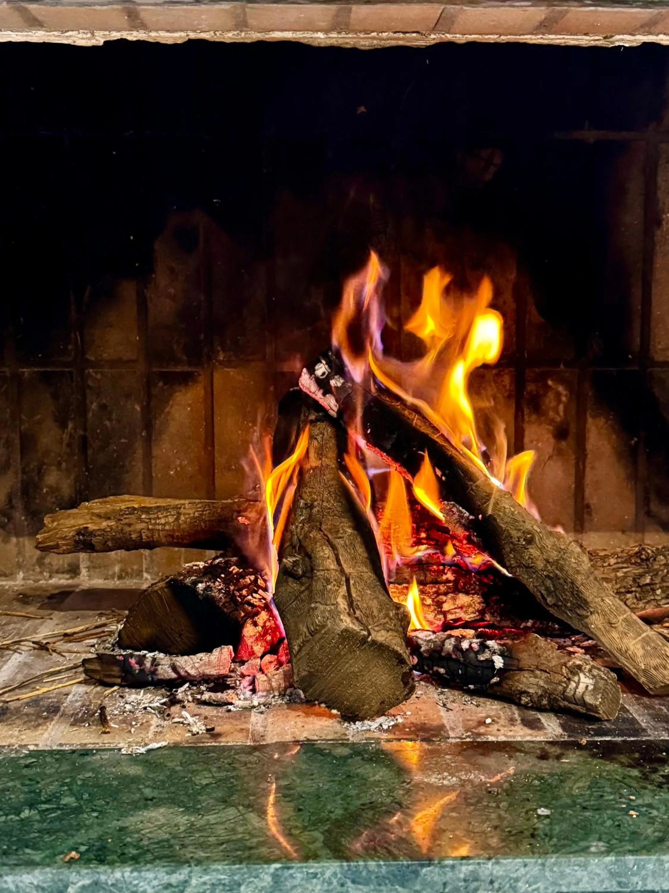fireplace in Whisper Hotel