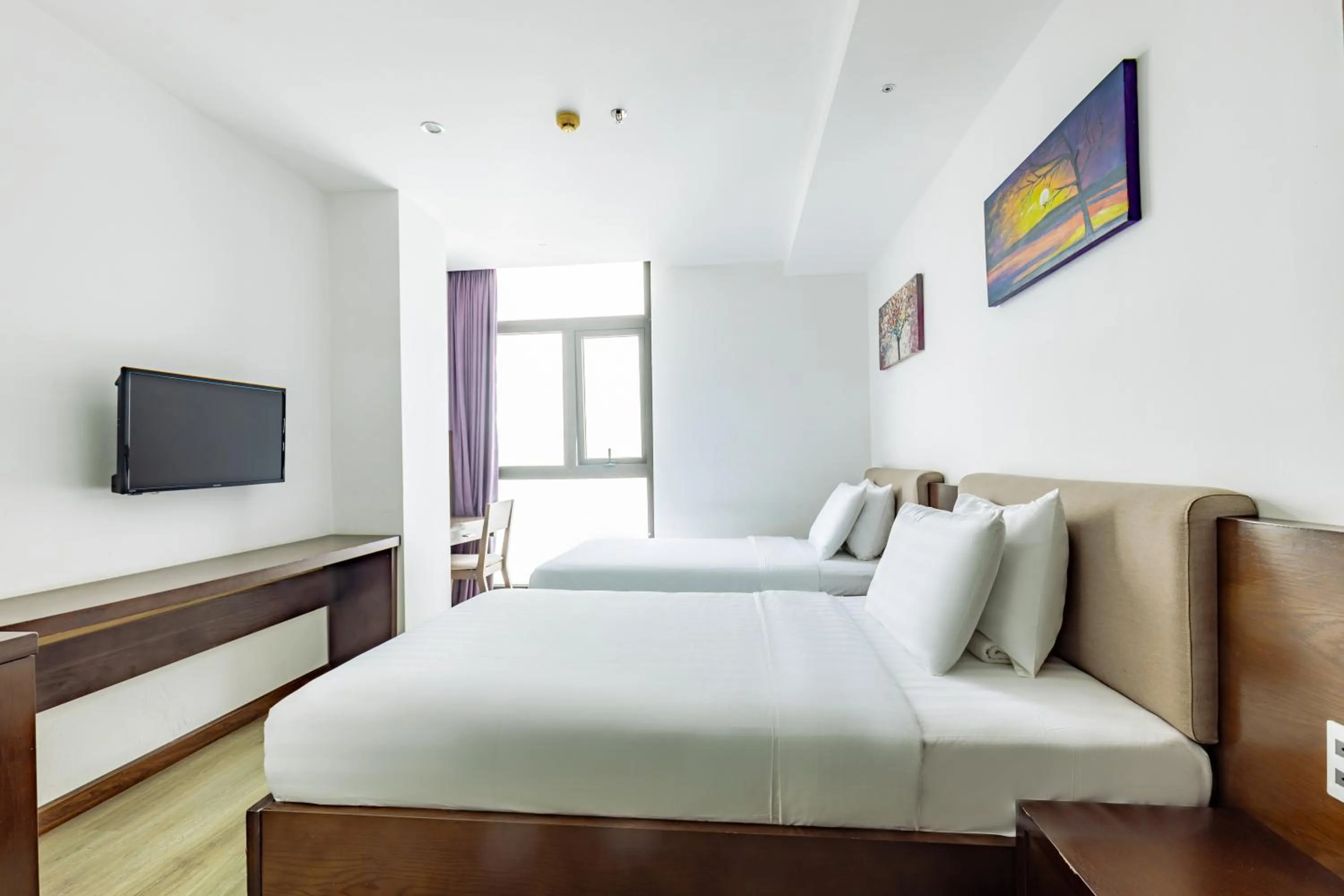Communal lounge/ TV room, Bed in Golden Sun Apartment by New Sky Travel