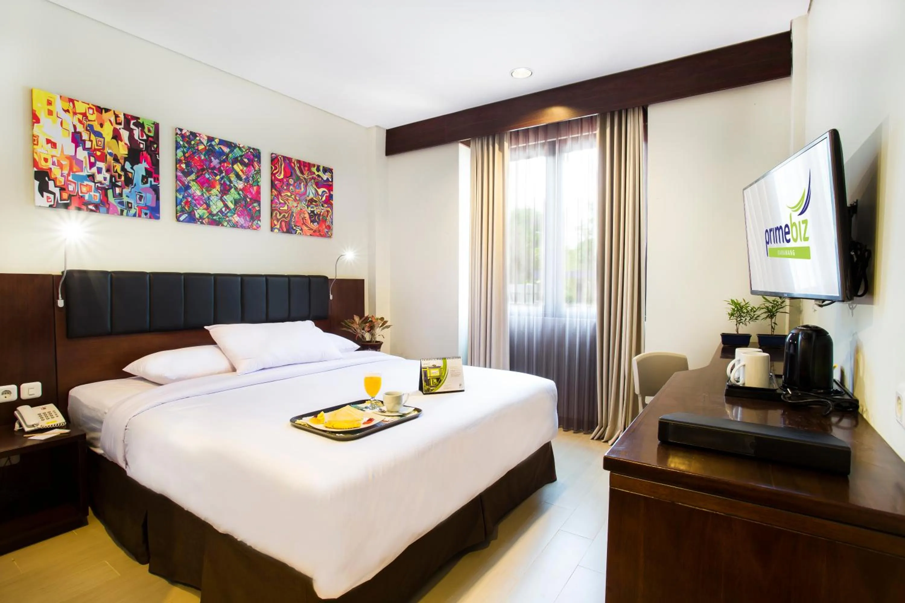 Bed in PrimeBiz Hotel Karawang