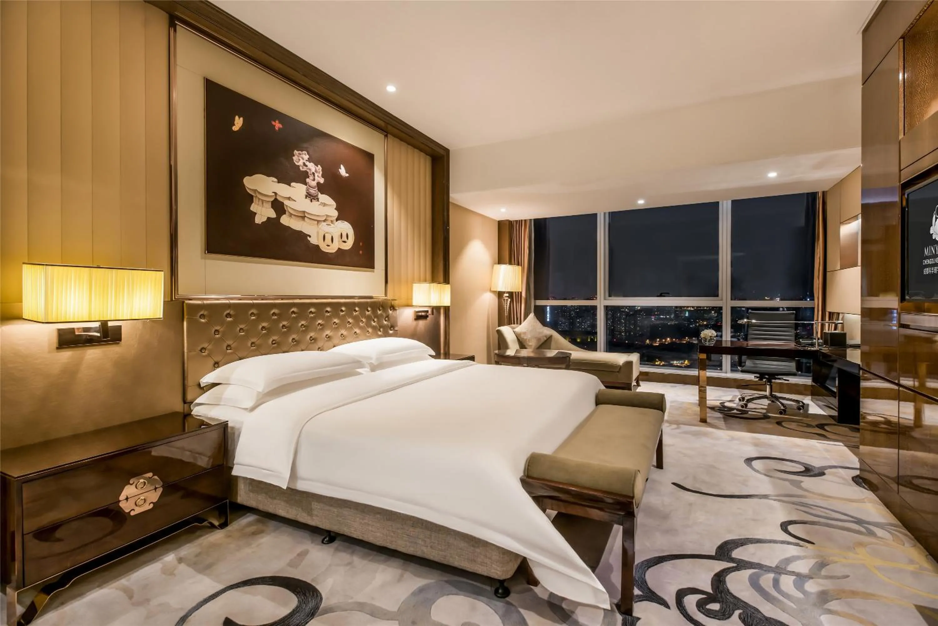 Bed in Minyoun Chengdu Kehua Hotel – Member of Preferred Hotels & Resorts