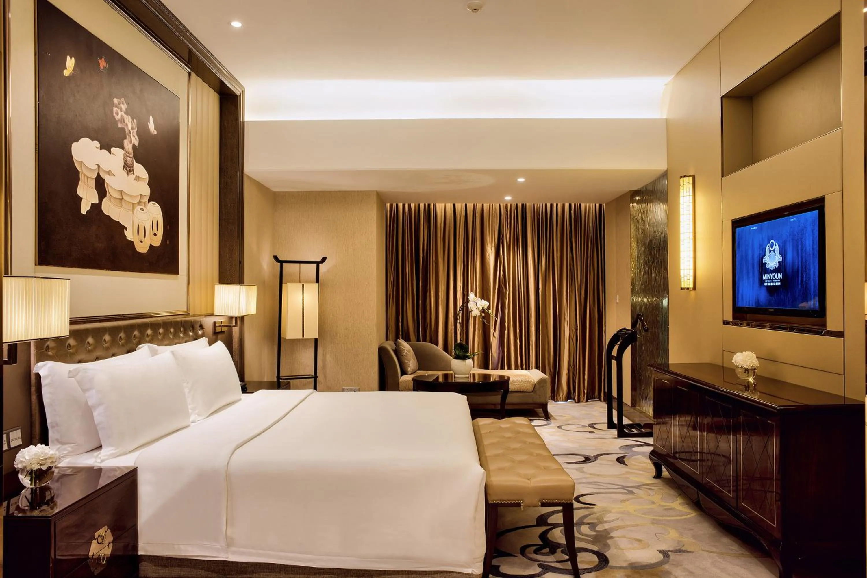Bedroom, Bed in Minyoun Chengdu Kehua Hotel – Member of Preferred Hotels & Resorts