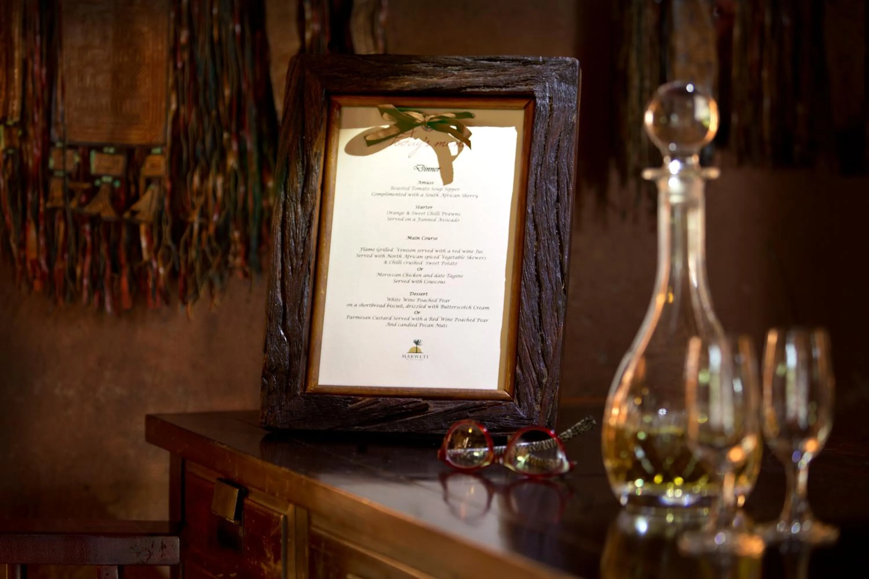 Decorative detail in Makweti Safari Lodge