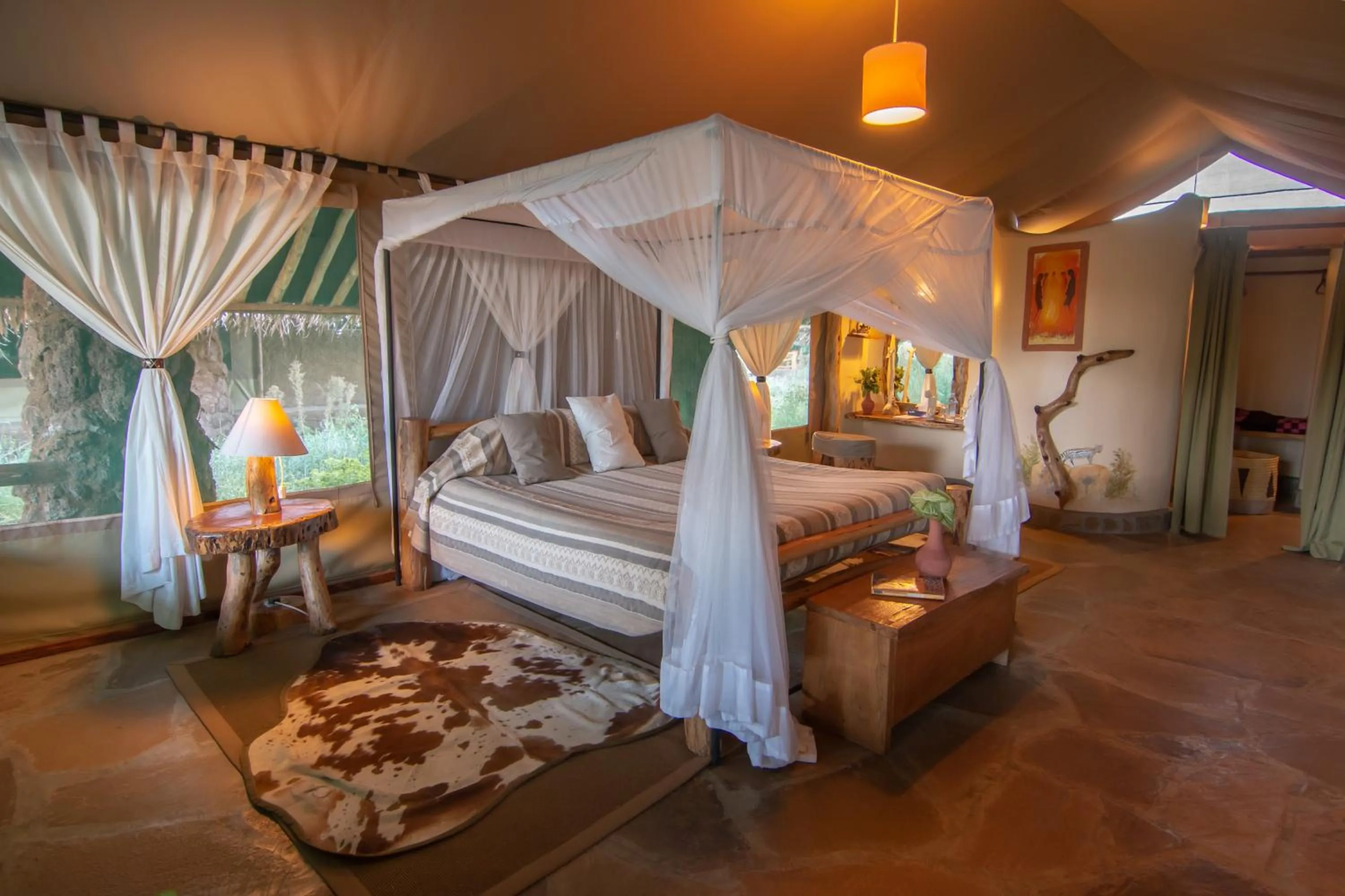 Bed in Kibo Safari Camp
