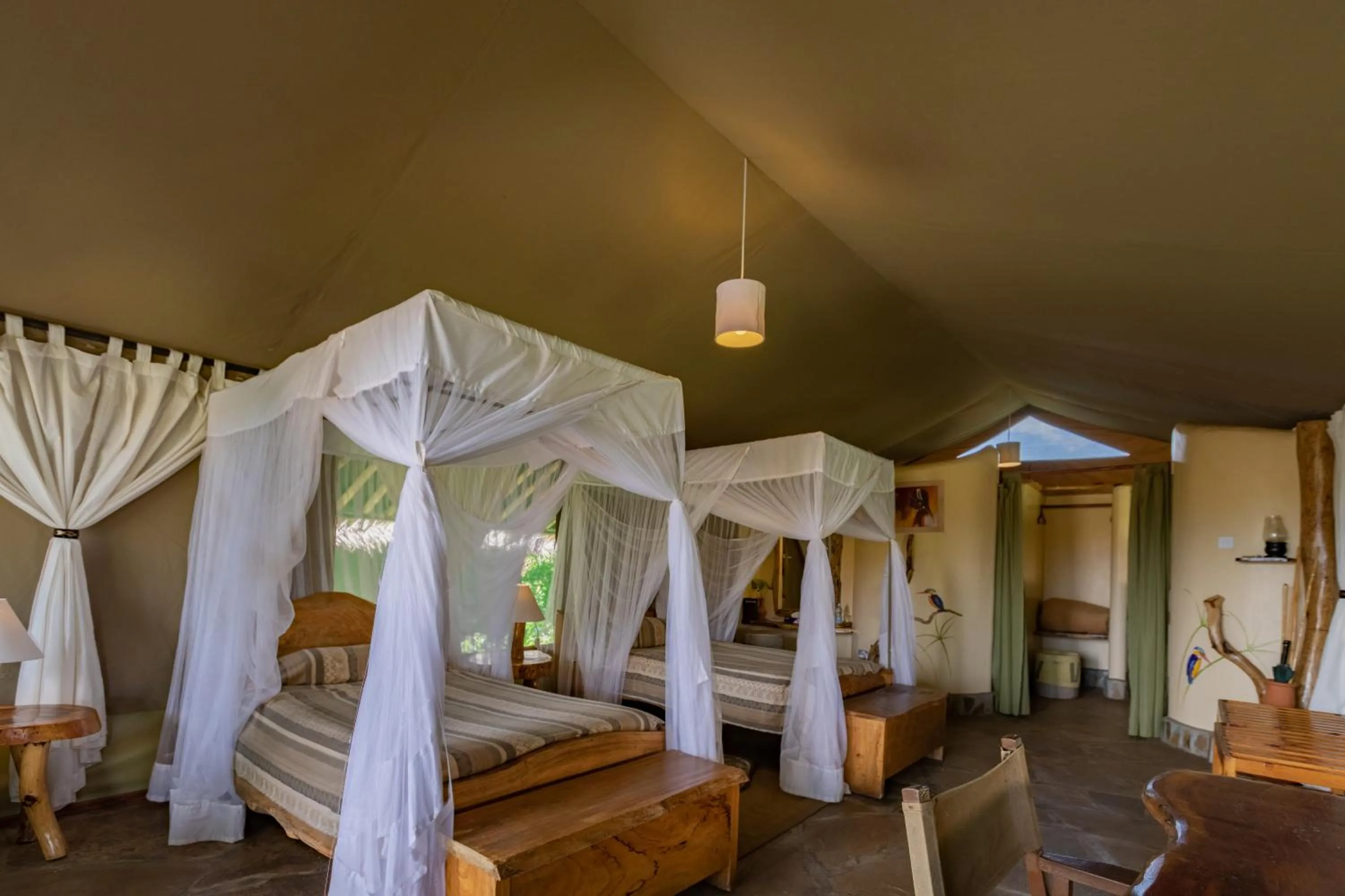 Bed in Kibo Safari Camp