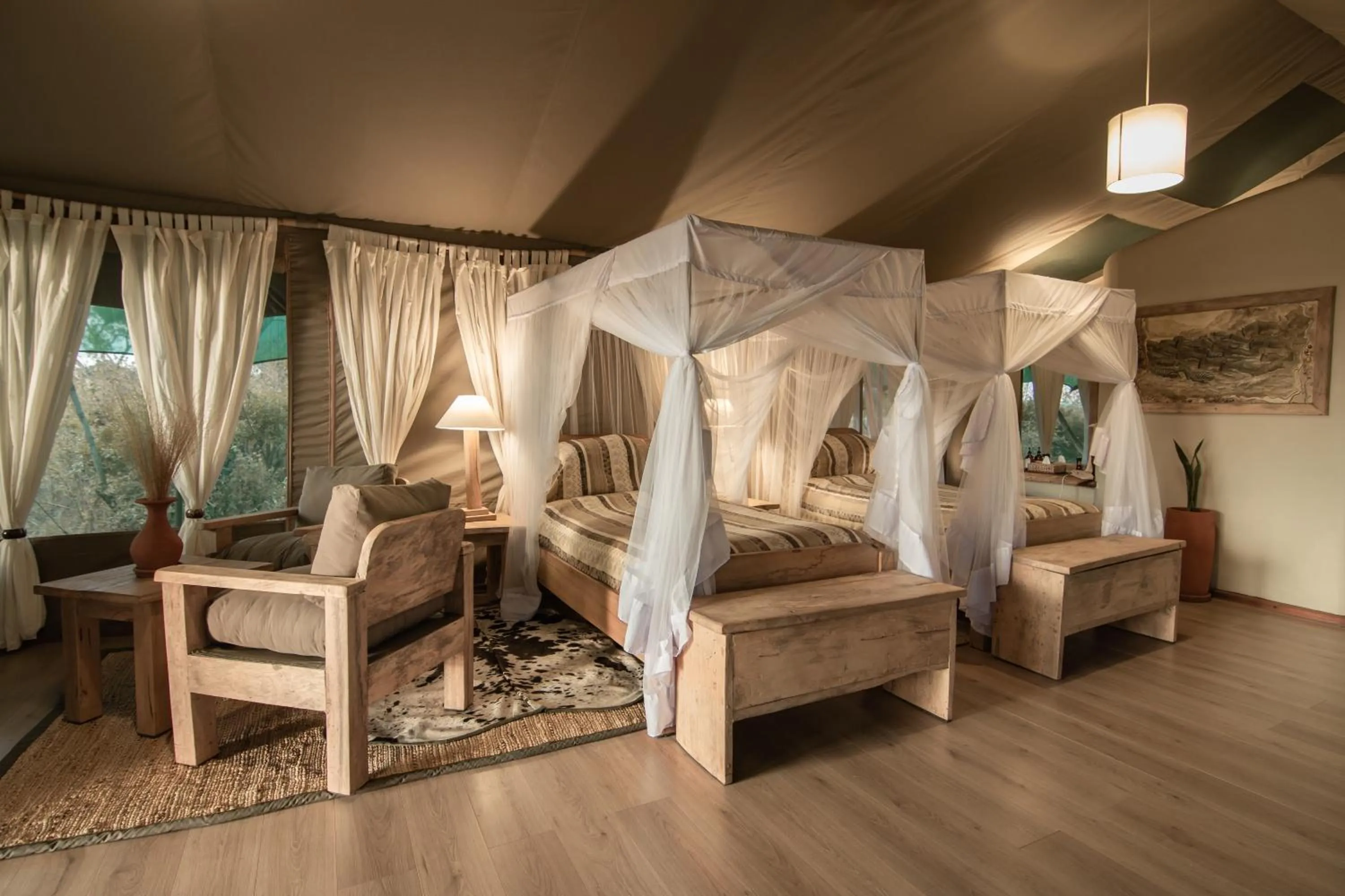 Bed in Kibo Safari Camp