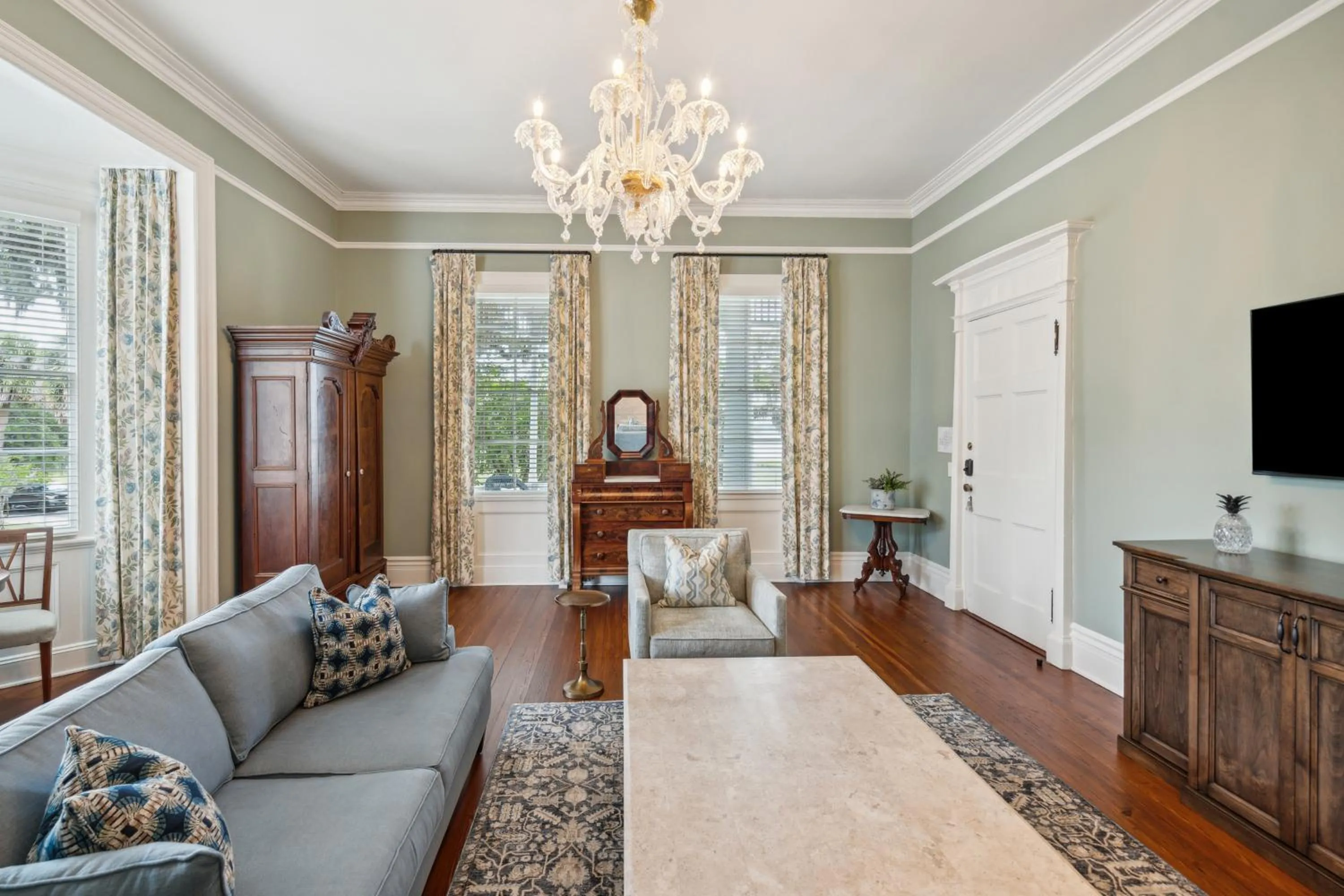 Living room in Cuthbert House