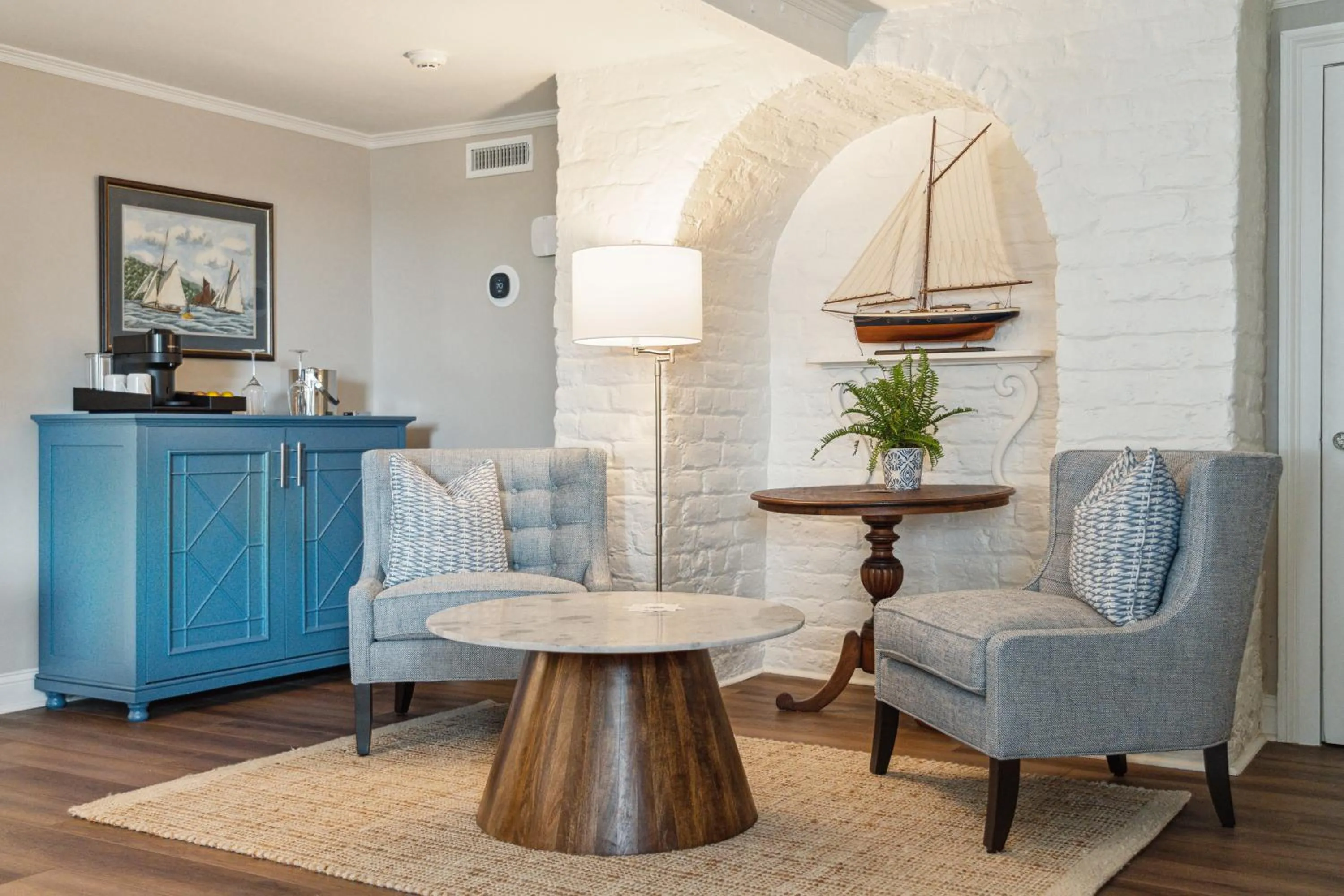 Seating area in Cuthbert House