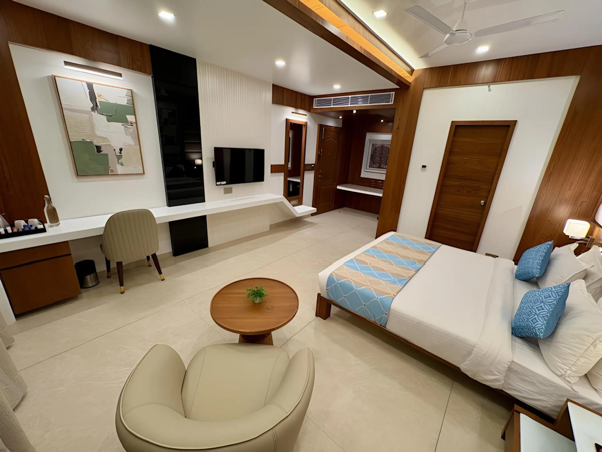 Photo of the whole room, Bed in Dwarkadhish Lords Eco Inn