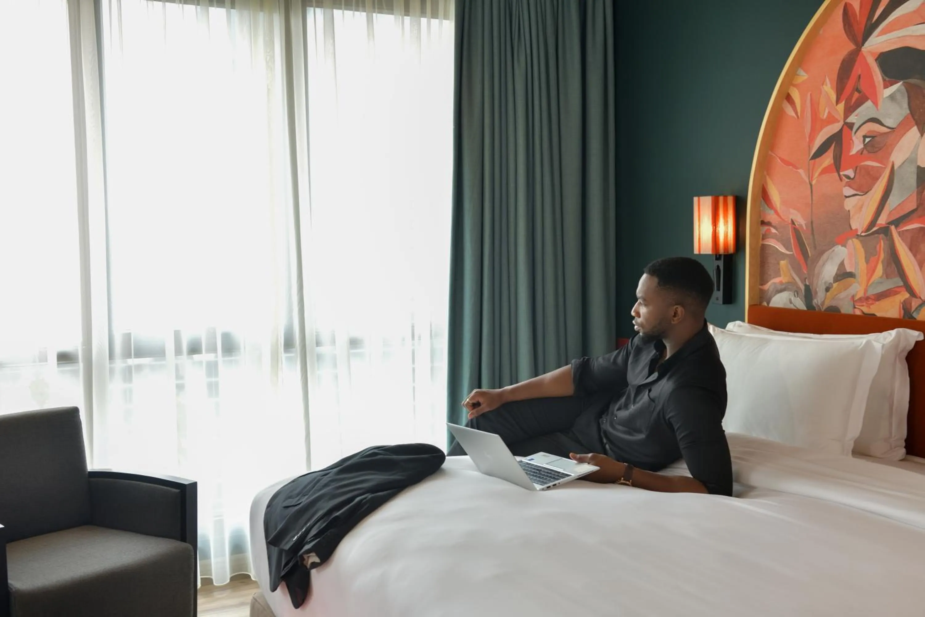 People, Bed in Pullman Nairobi Upper Hill