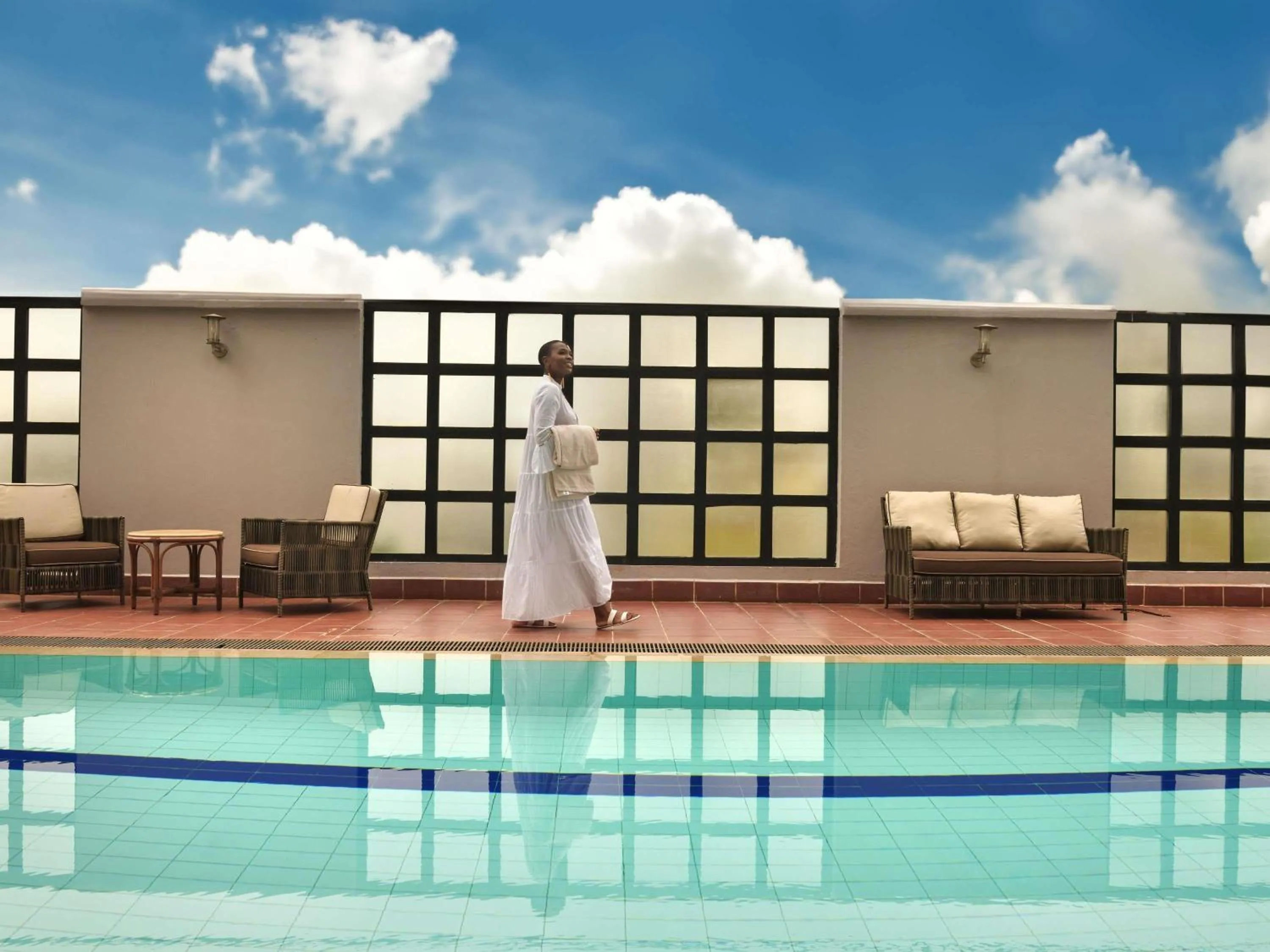 Pool view in Pullman Nairobi Upper Hill