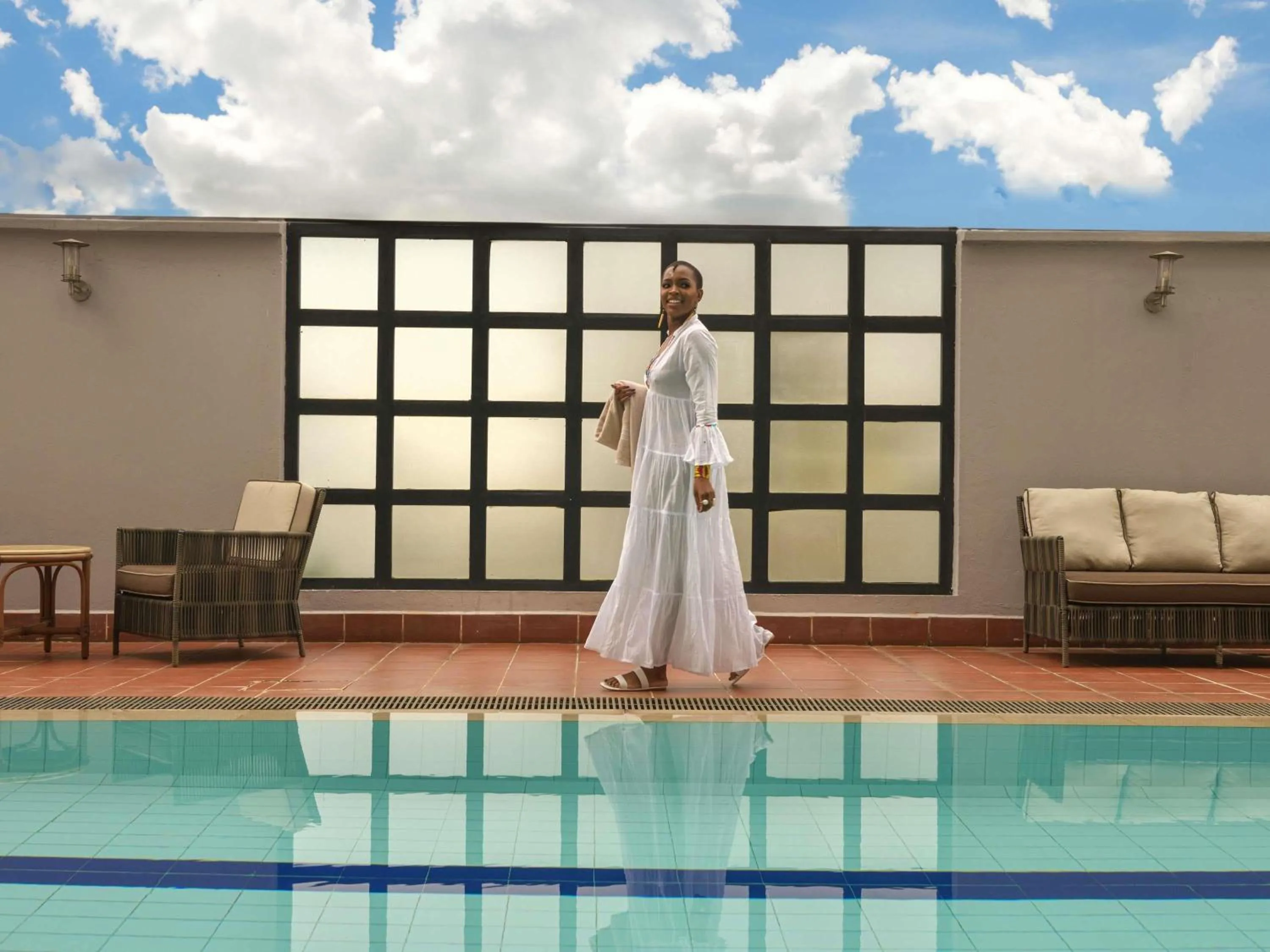 Pool view in Pullman Nairobi Upper Hill