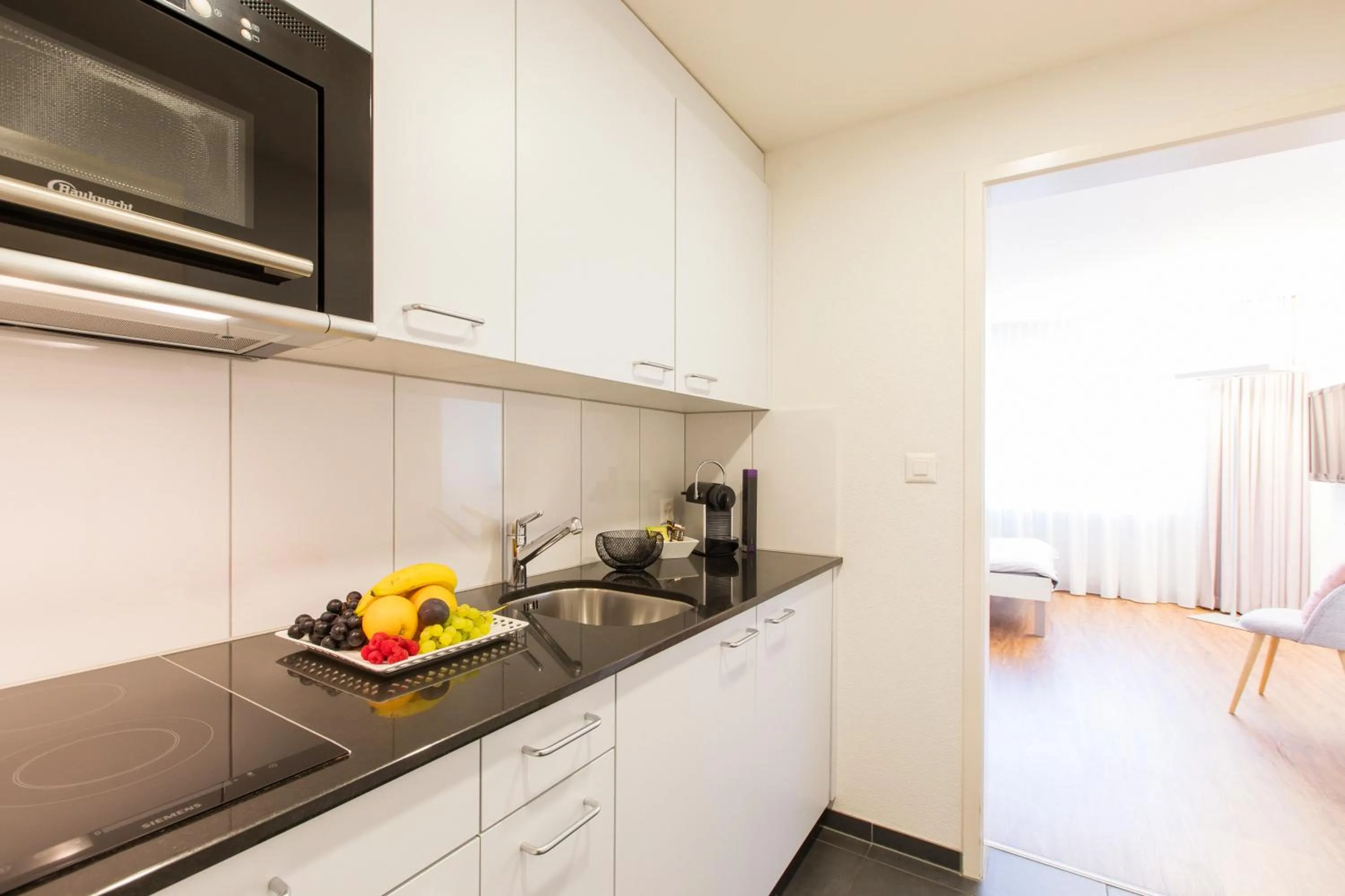 Kitchen or kitchenette in Apartmenthaus zum Trillen Basel City Center