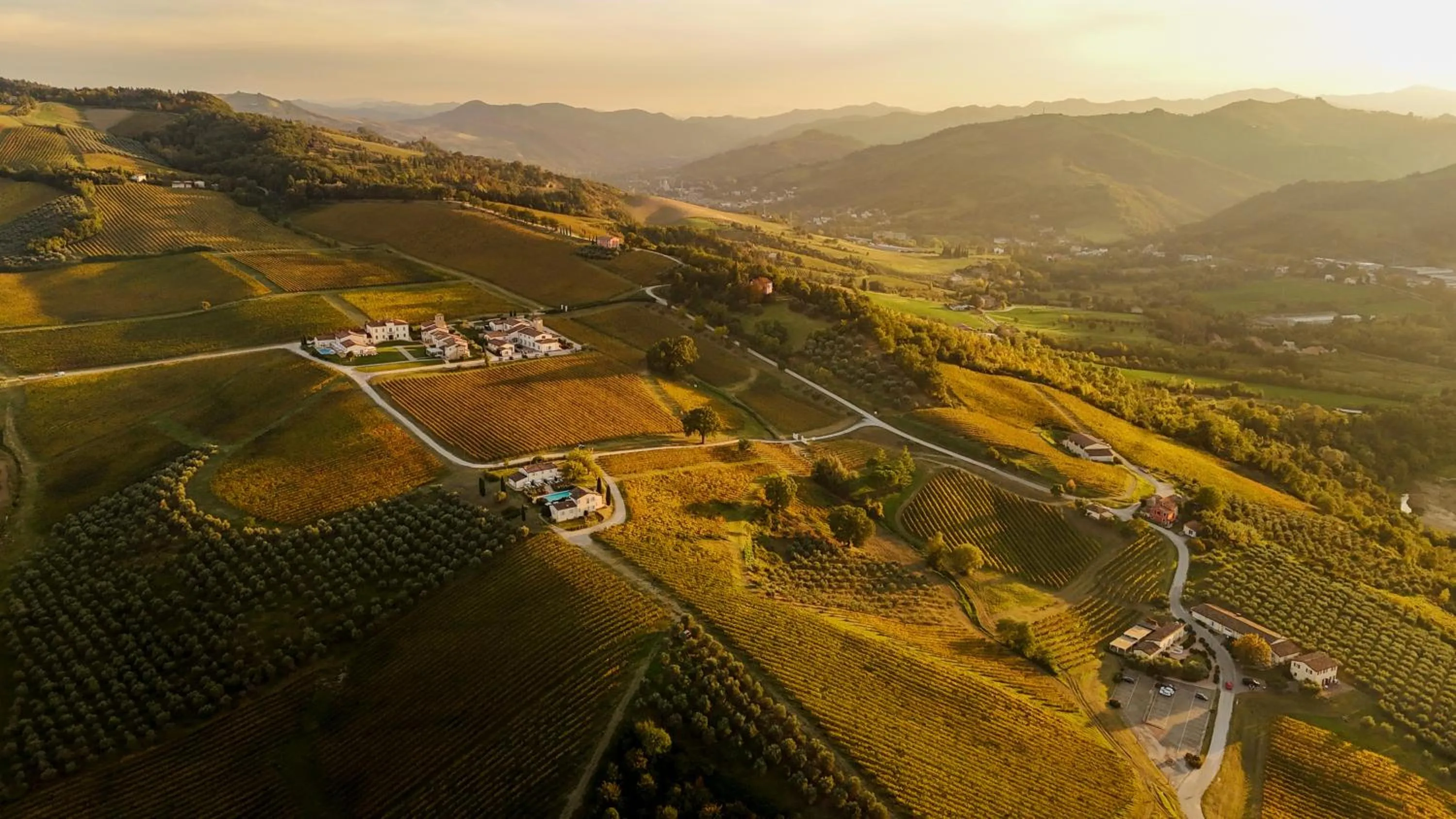Bird's eye view in Borgo Conde Wine Resort