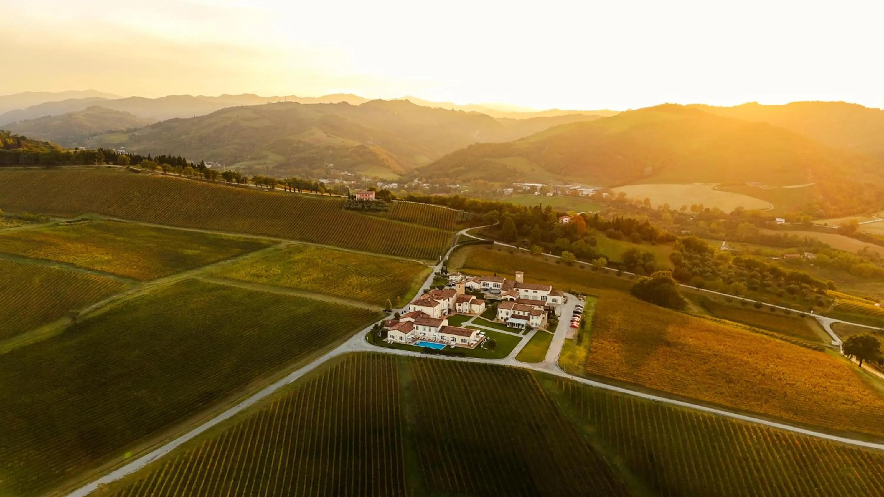 Bird's eye view in Borgo Conde Wine Resort