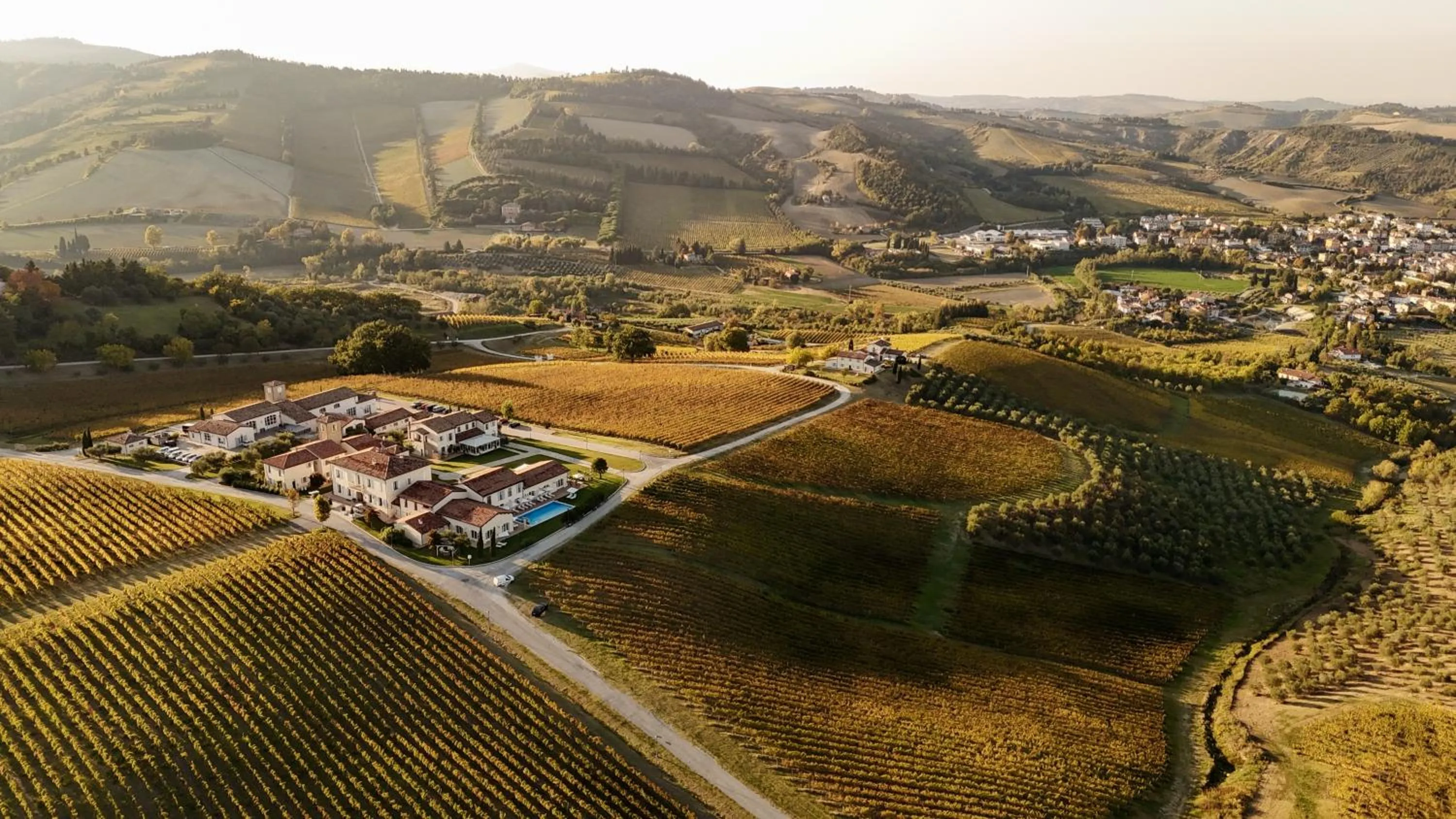 Bird's eye view in Borgo Conde Wine Resort