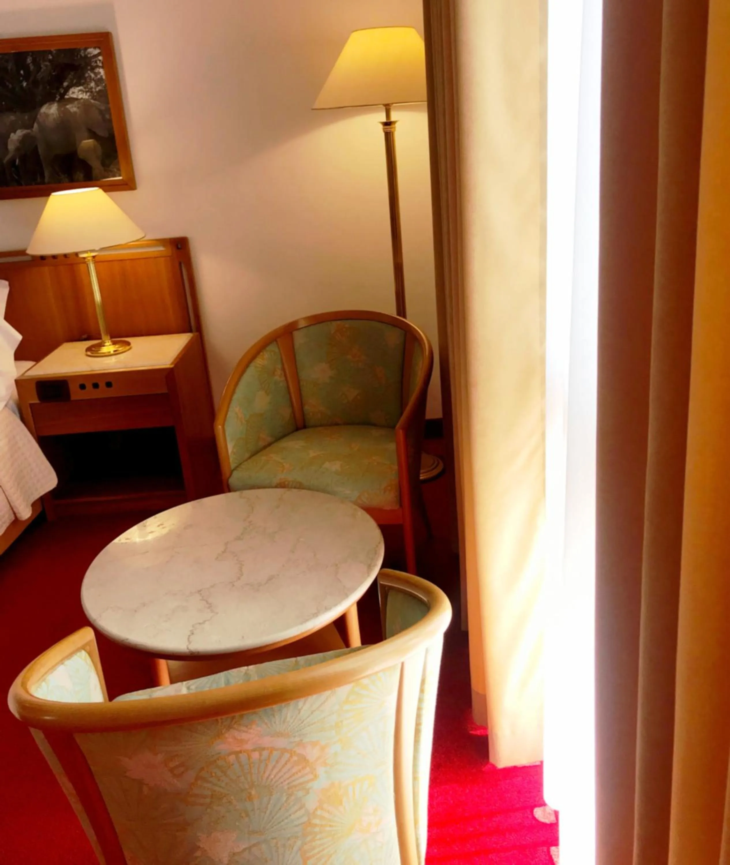 Seating area, Bed in Chateau Linza Resort