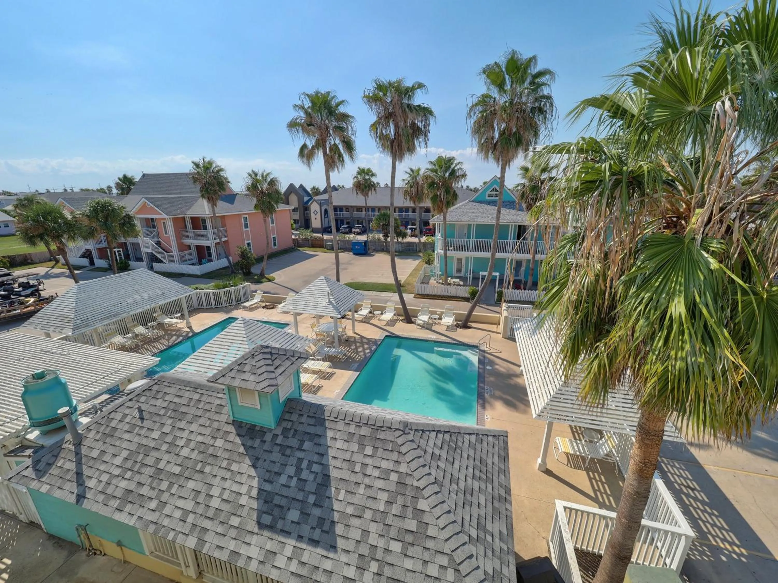 Property building in Seashell Village Resort near the beach with kitchens