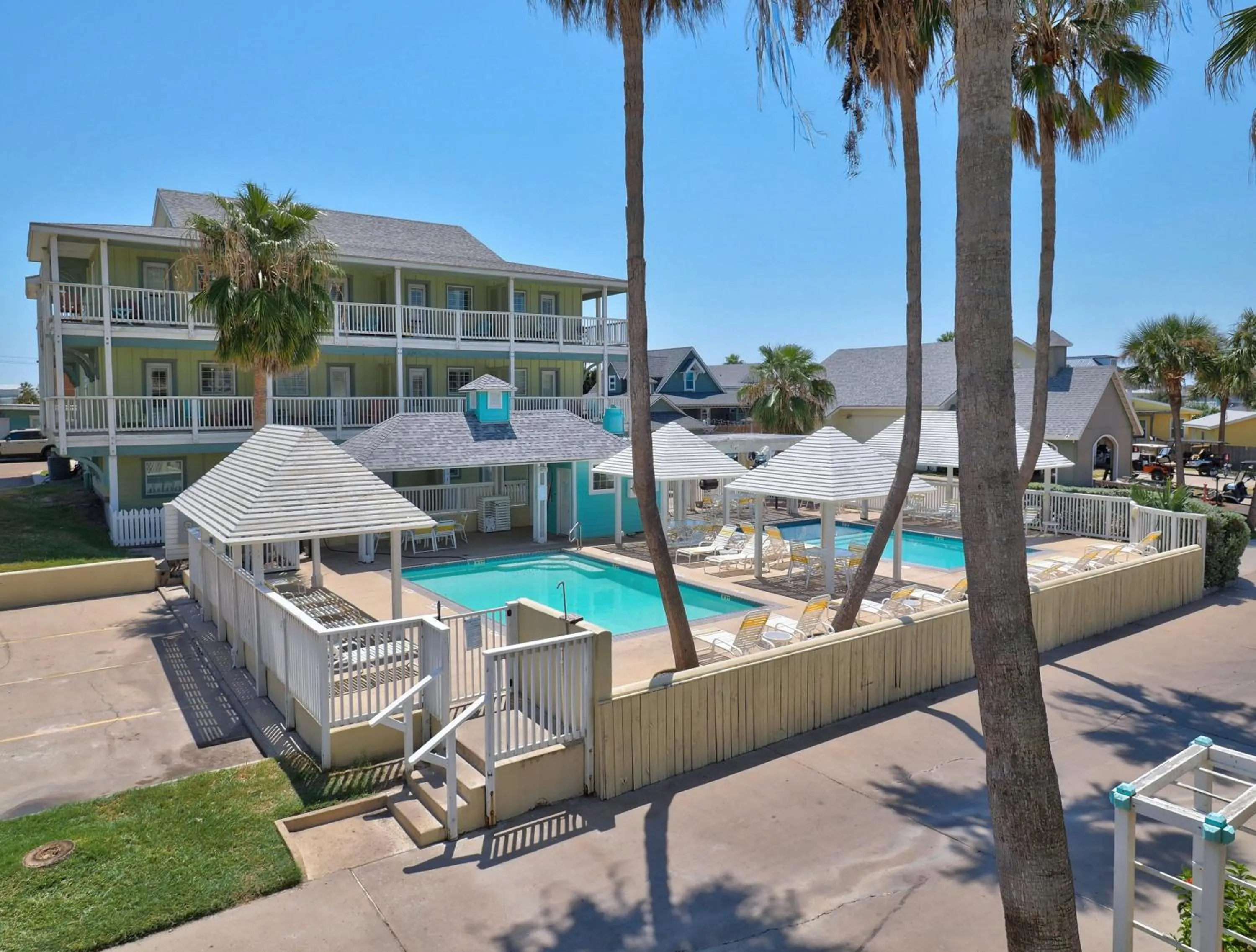Property building in Seashell Village Resort near the beach with kitchens