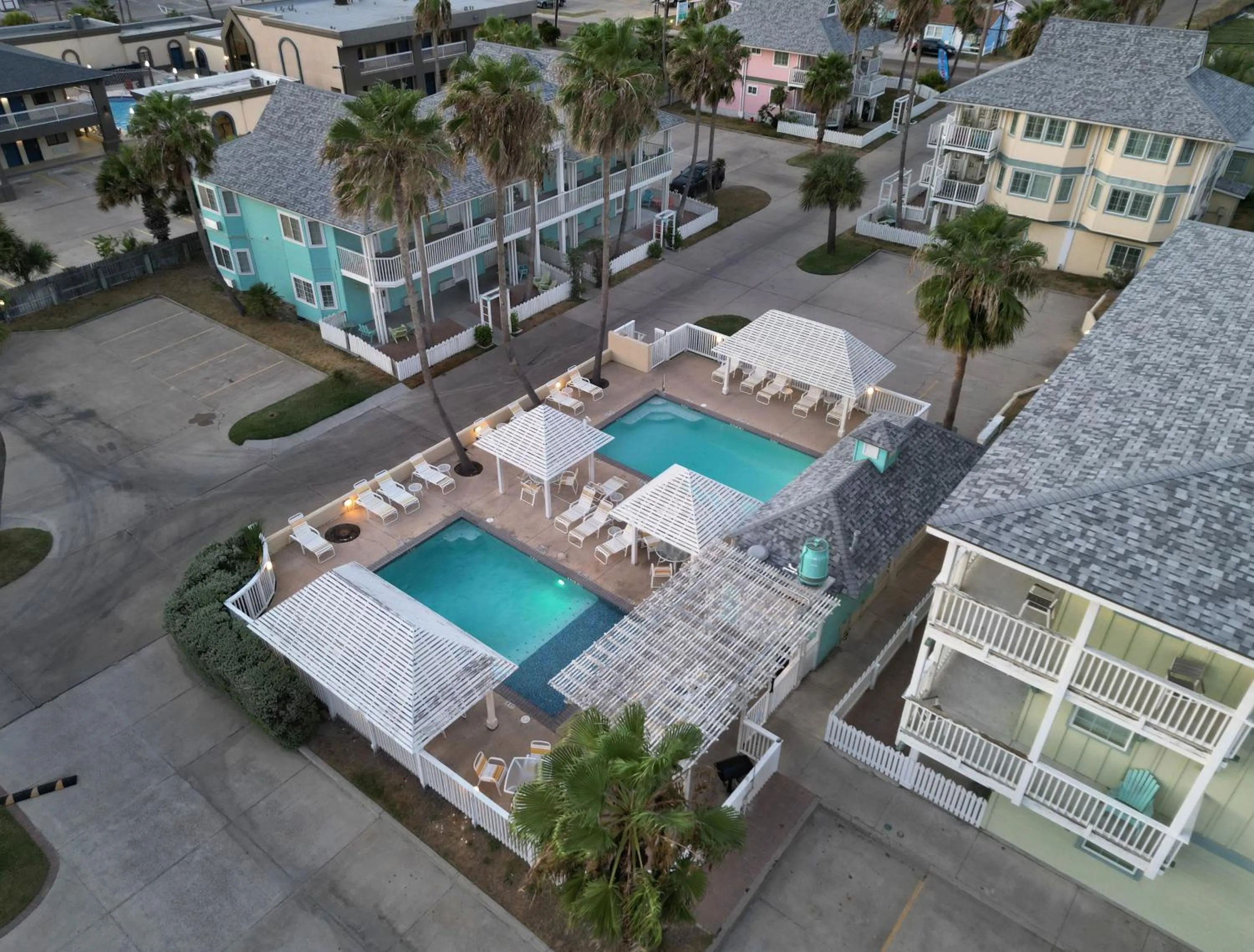 Property building in Seashell Village Resort near the beach with kitchens