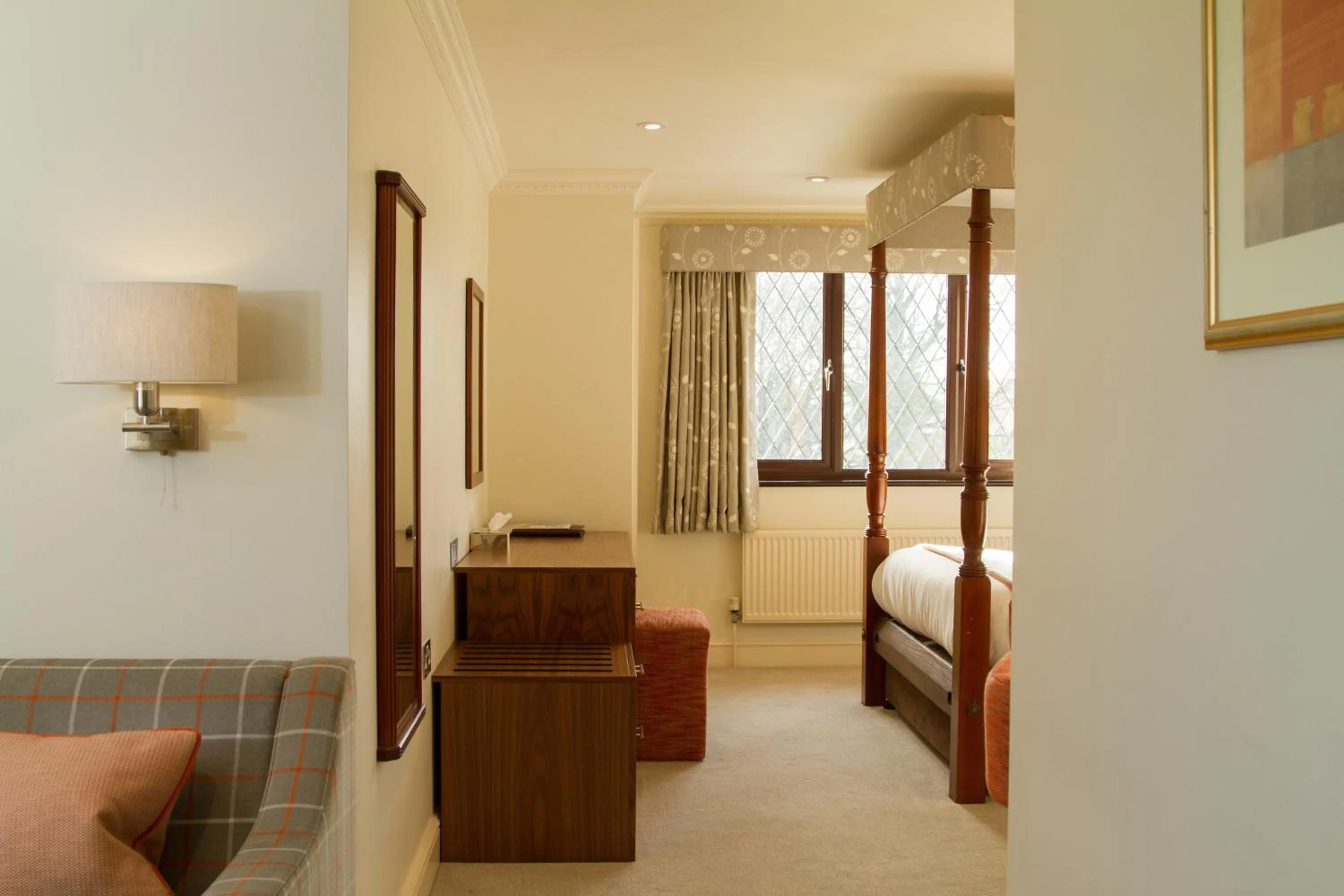 Decorative detail, Bed in Stirrups Hotel