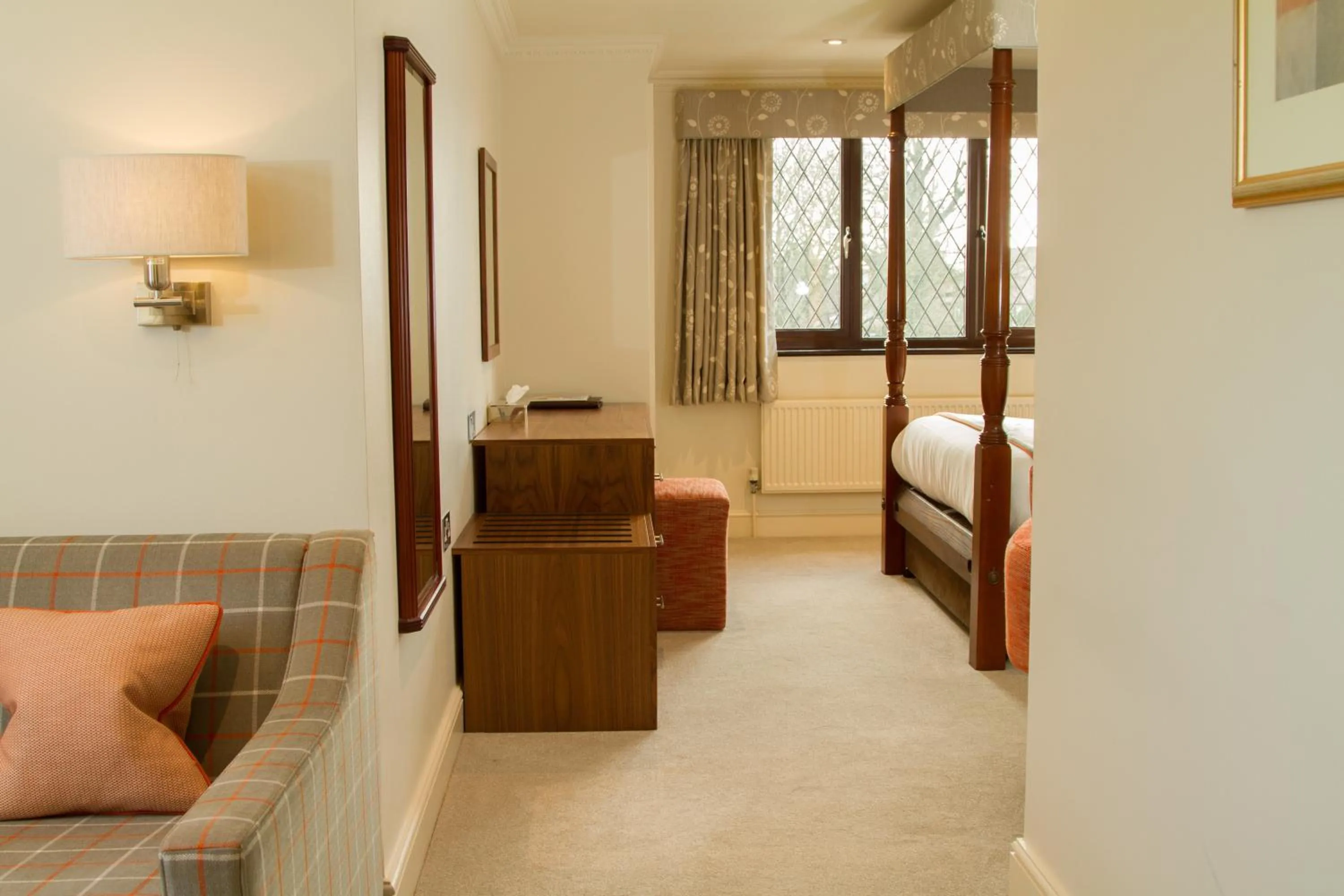 Decorative detail, Bed in Stirrups Hotel