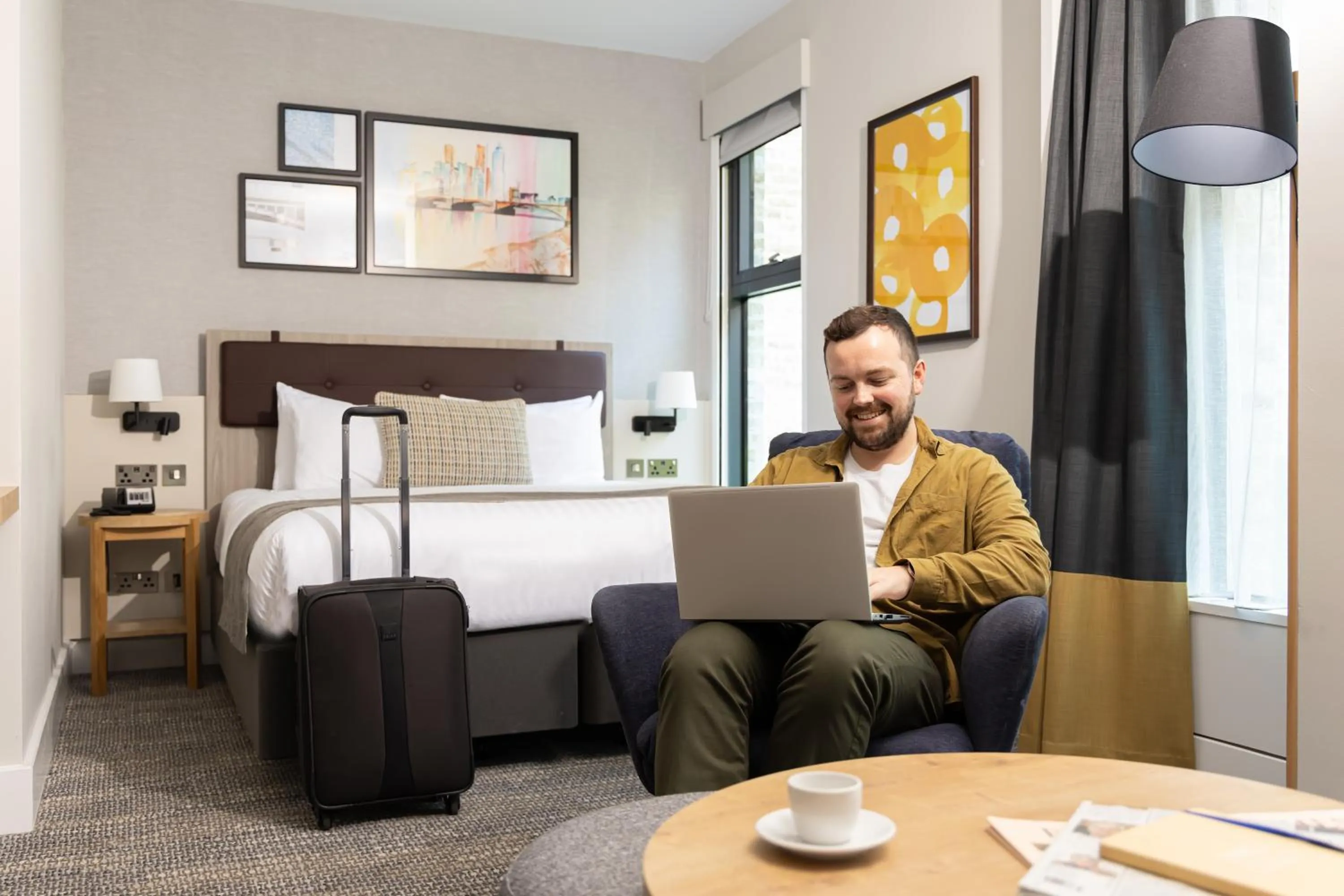 Living room, Bed in Staybridge Suites London-Vauxhall by IHG