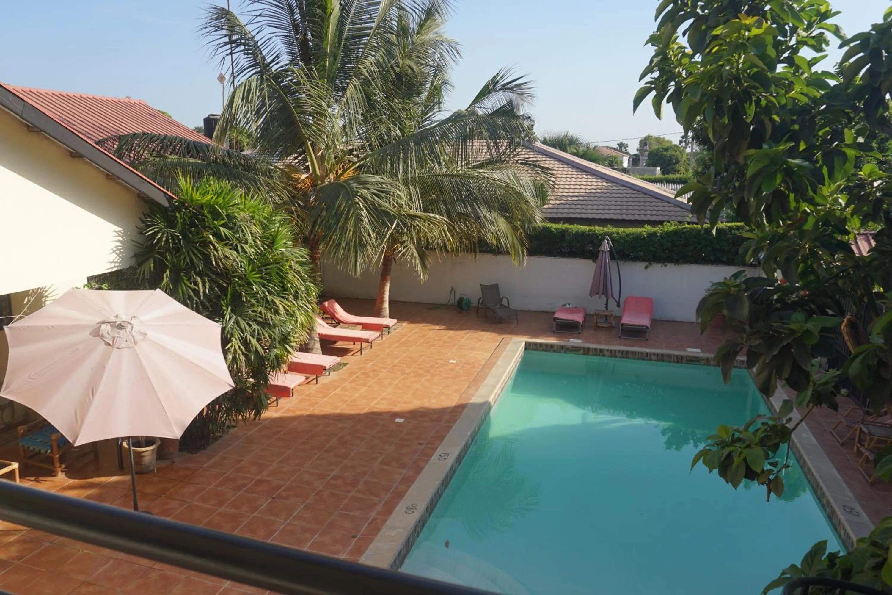 Pool view in B & B Villa Calliandra