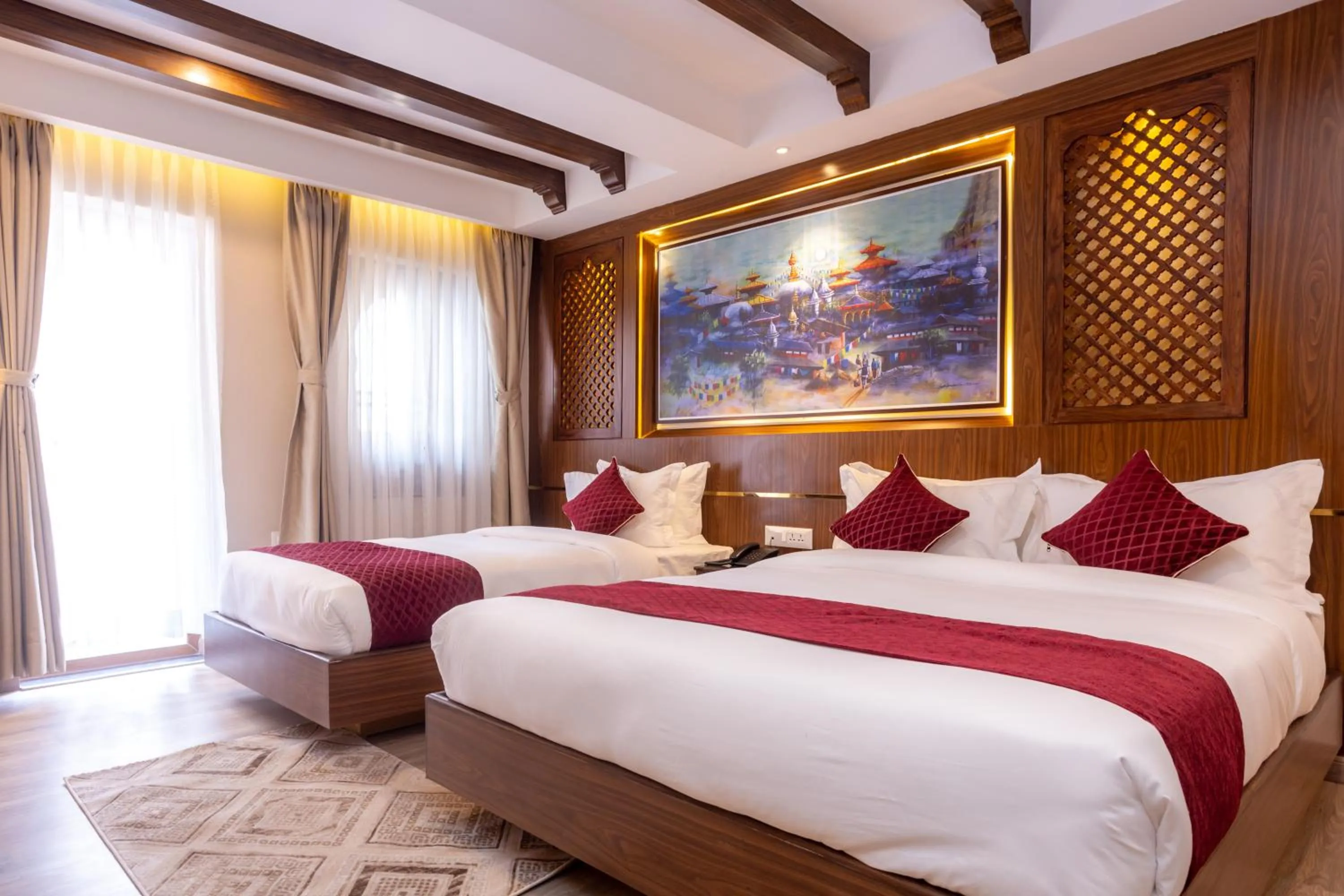Bed in Kailash Boutique Hotel