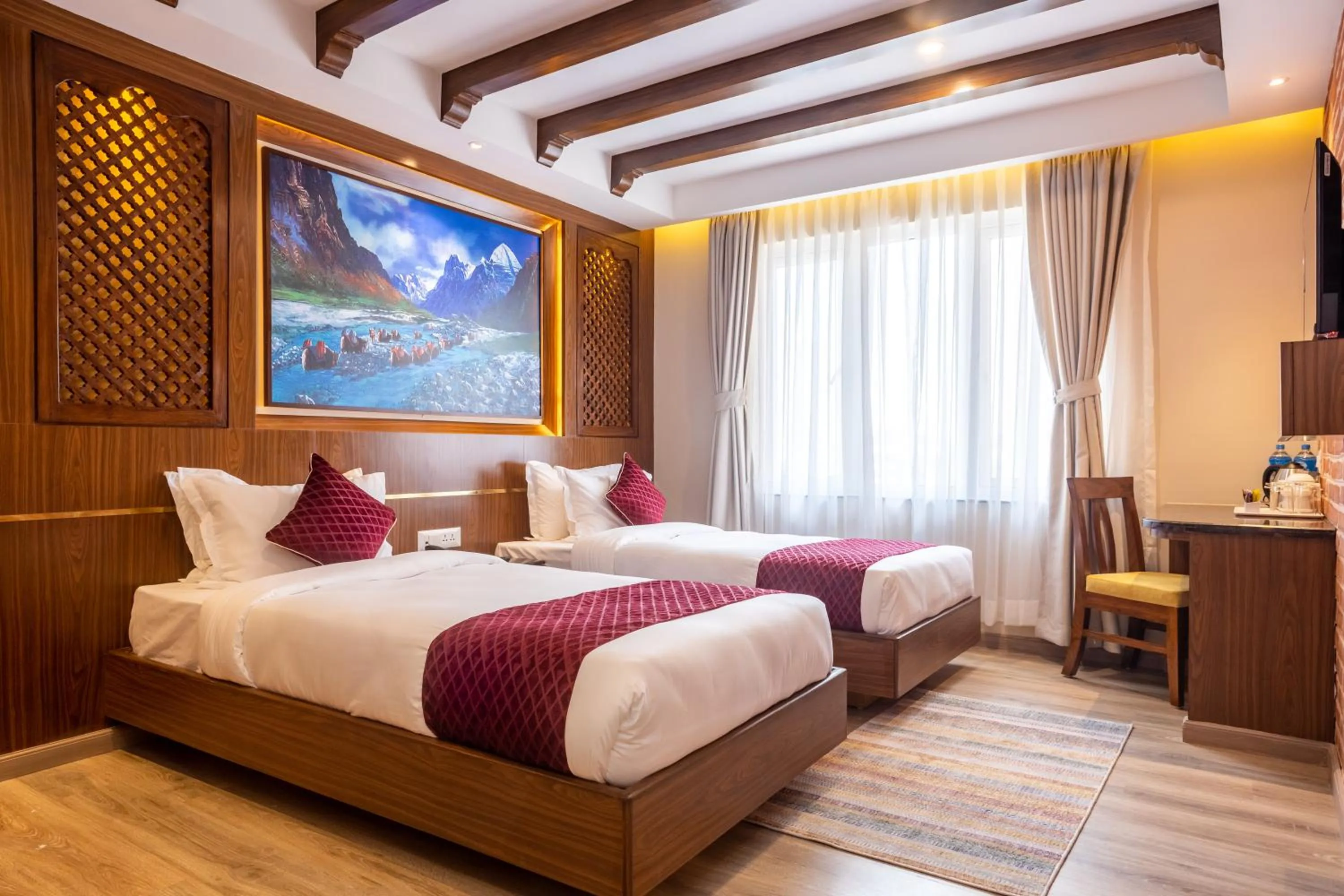 Bed in Kailash Boutique Hotel