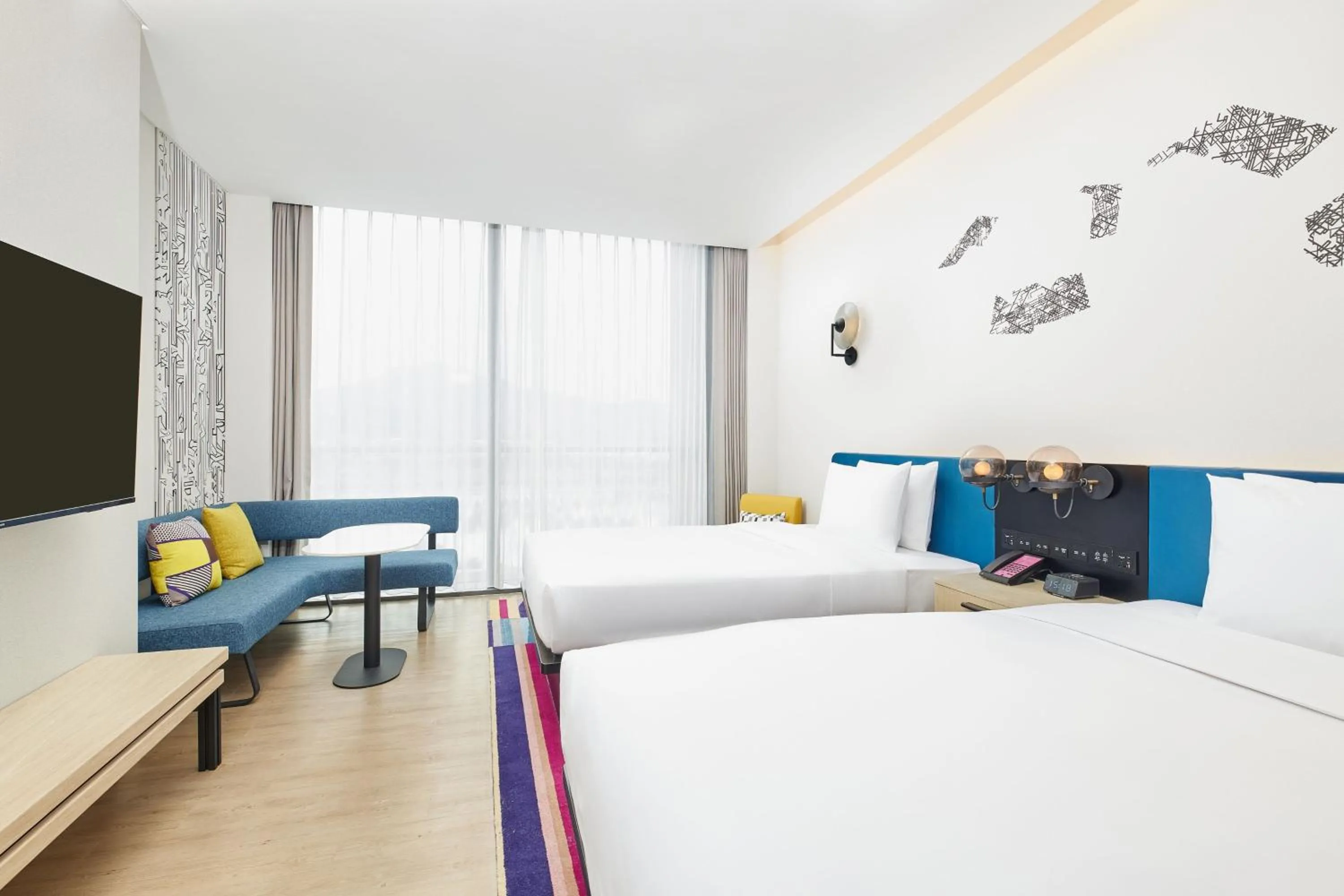 Bedroom, Bed in Aloft Beijing Huairou