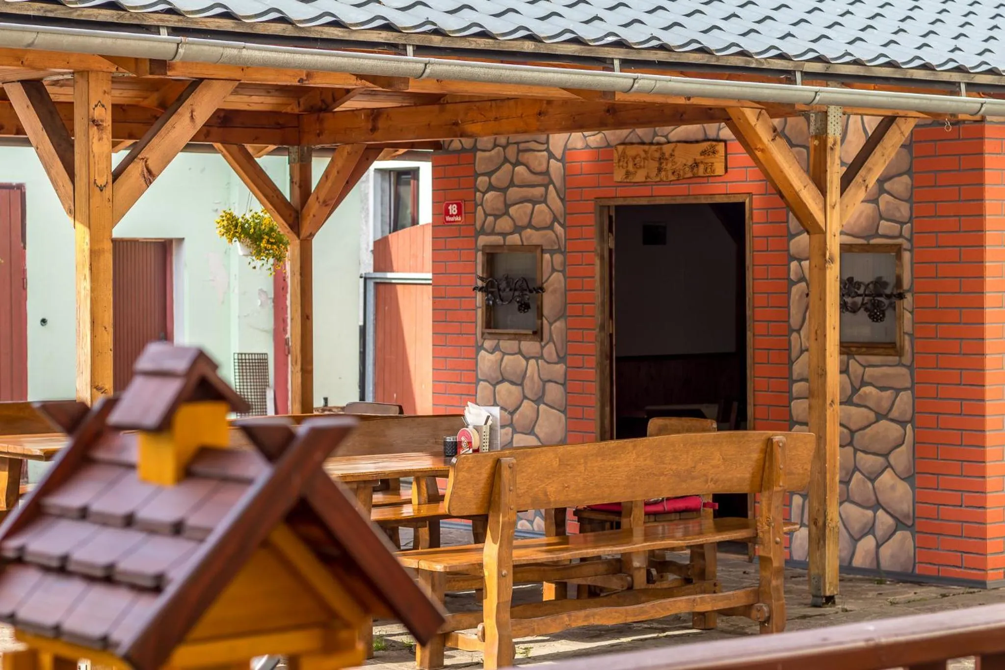 Garden in Penzion a restaurace U Vladaře