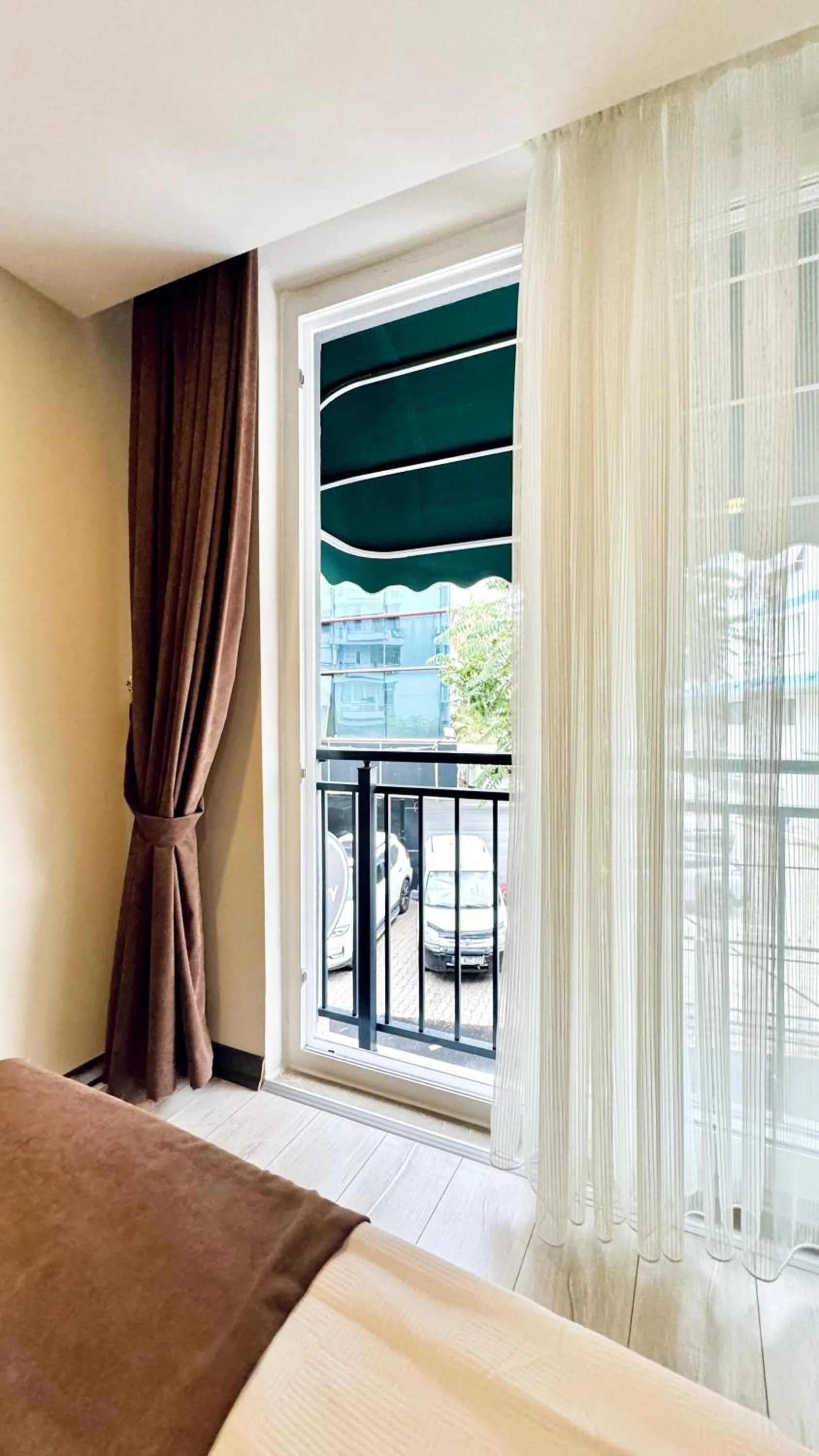 View (from property/room), Bed in Toprak City Hotel Antalya