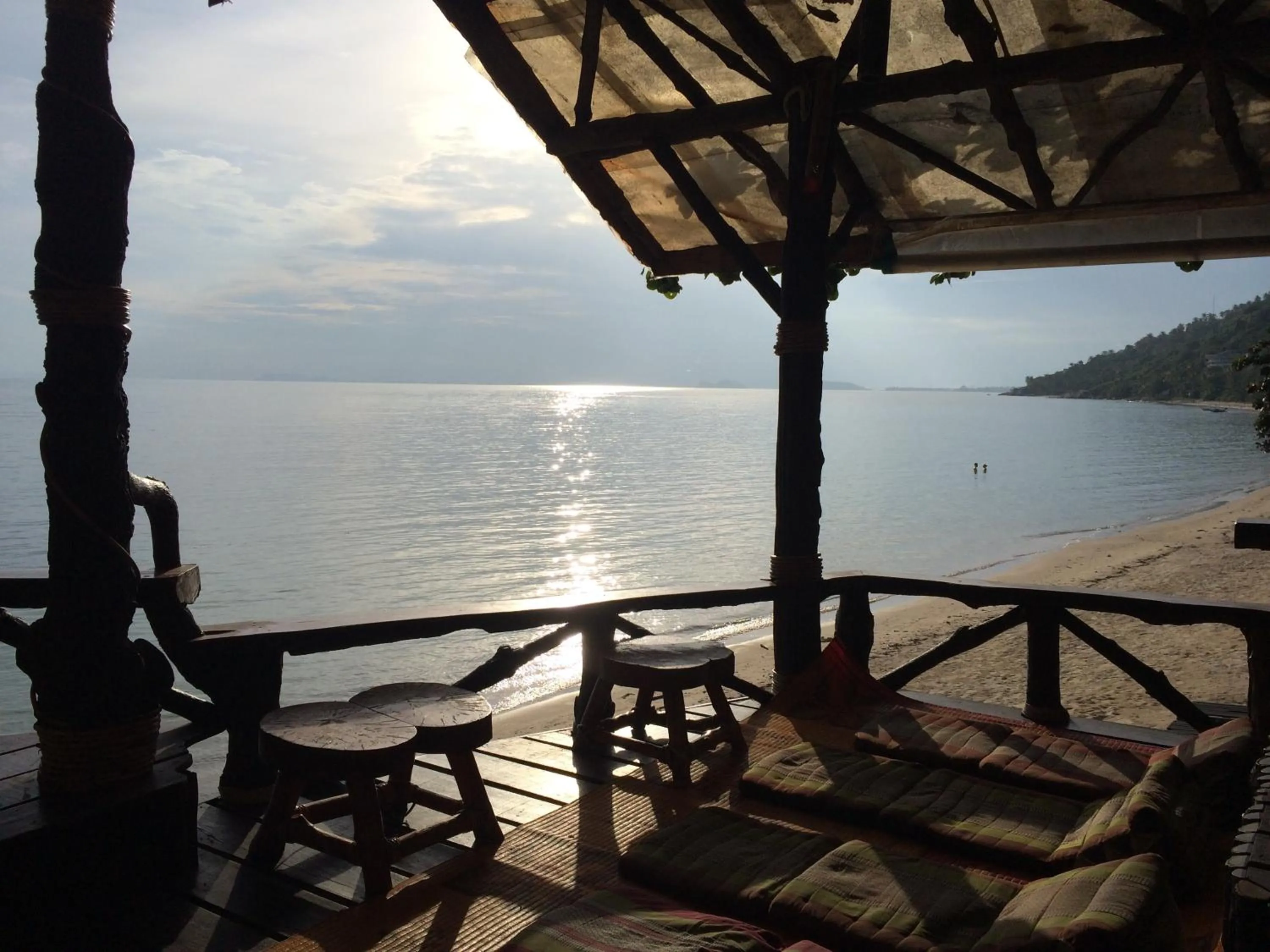 Seating area in Rainbow Bungalow Haadrin Koh Phangan